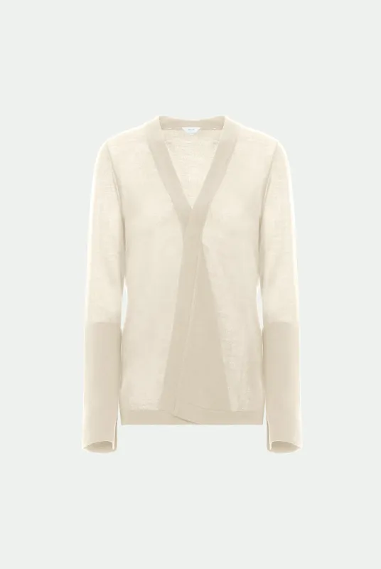 Cardigan in cashmere ultra-fine made by Malo