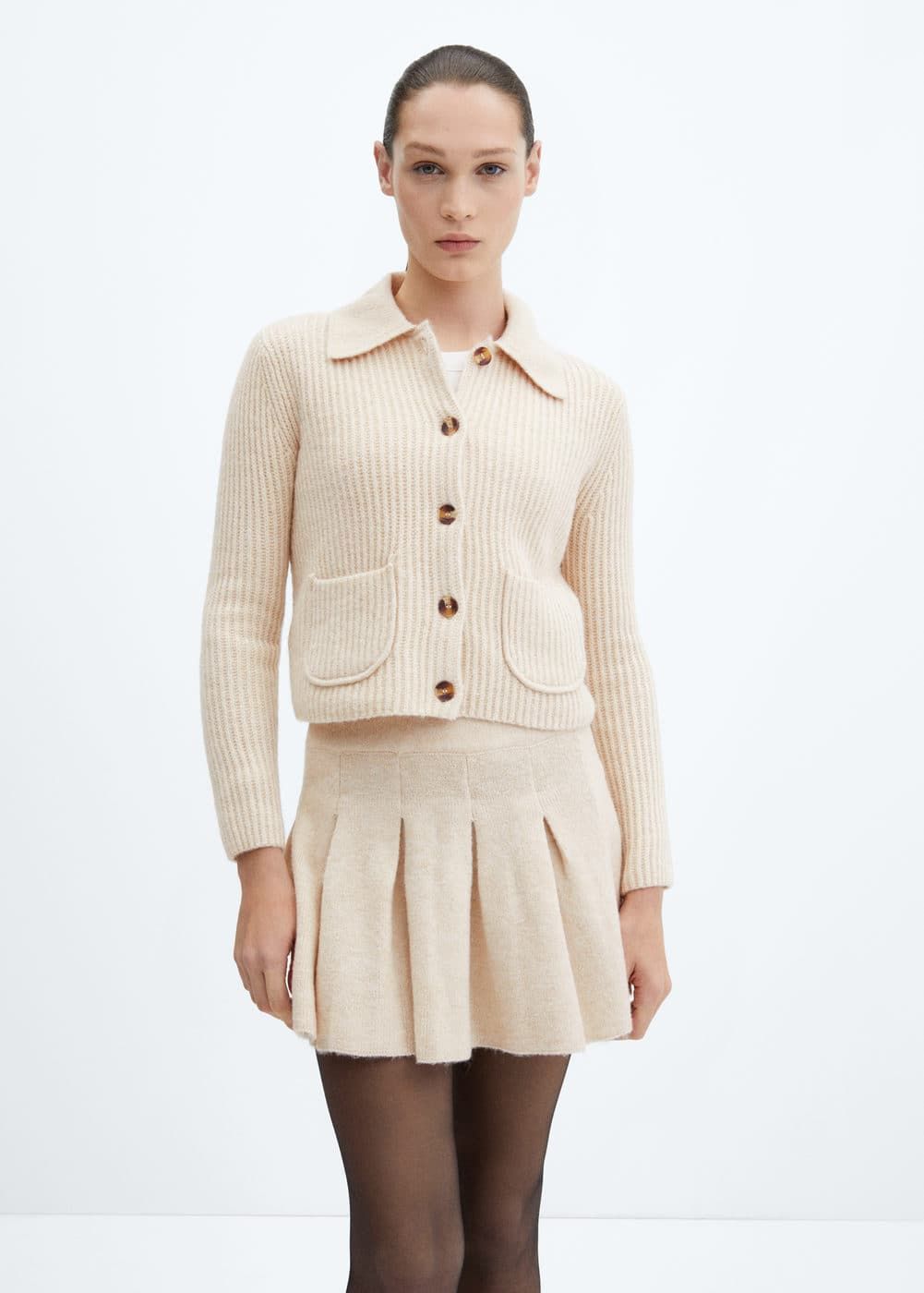 Cárdigan cuello bolsillos - Mujer | Mango España sold by Mango