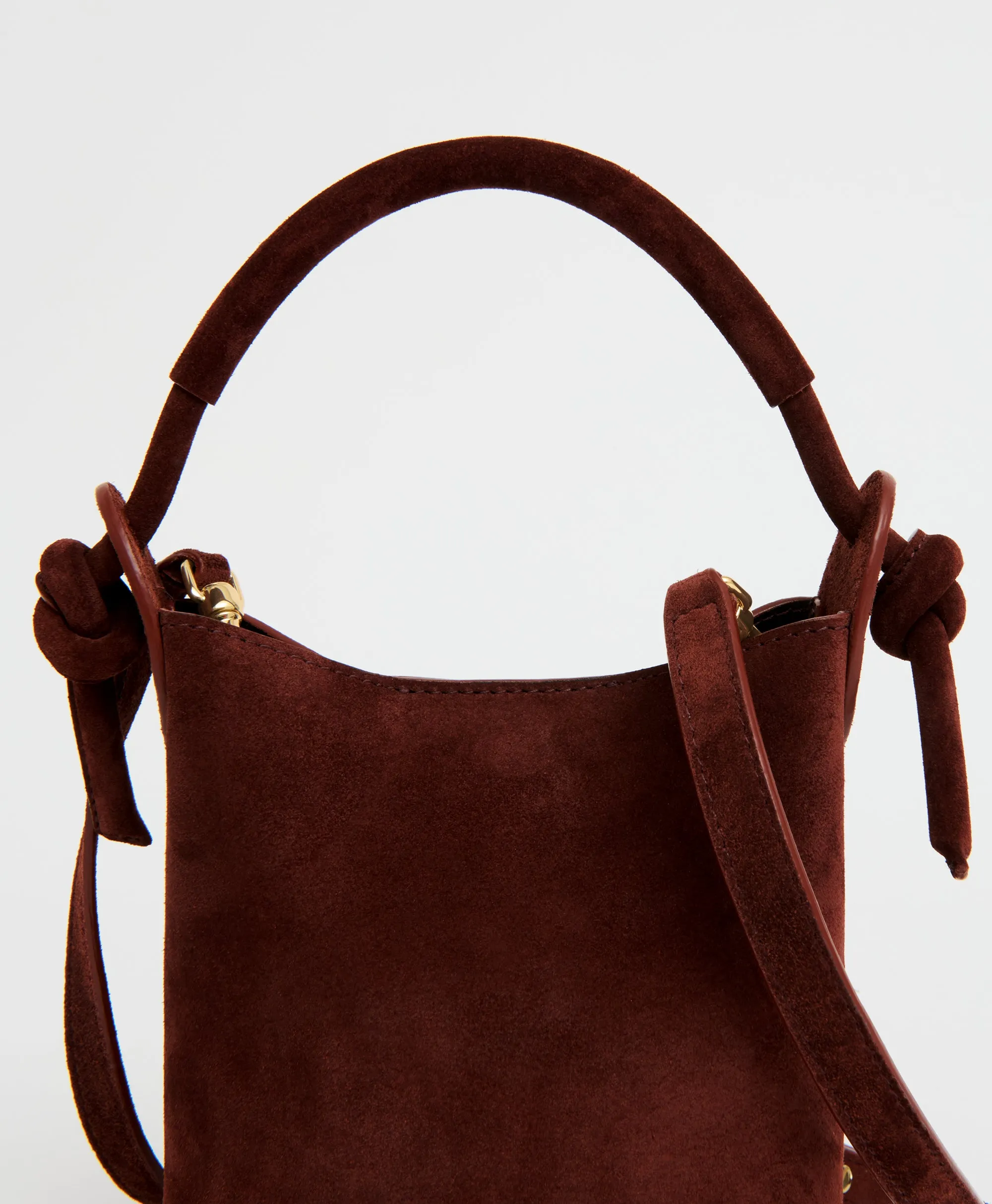 Mini Mini Fortuna Bucket - Chocolate Suede sold by Mansur Gavriel product image thumbnail 3