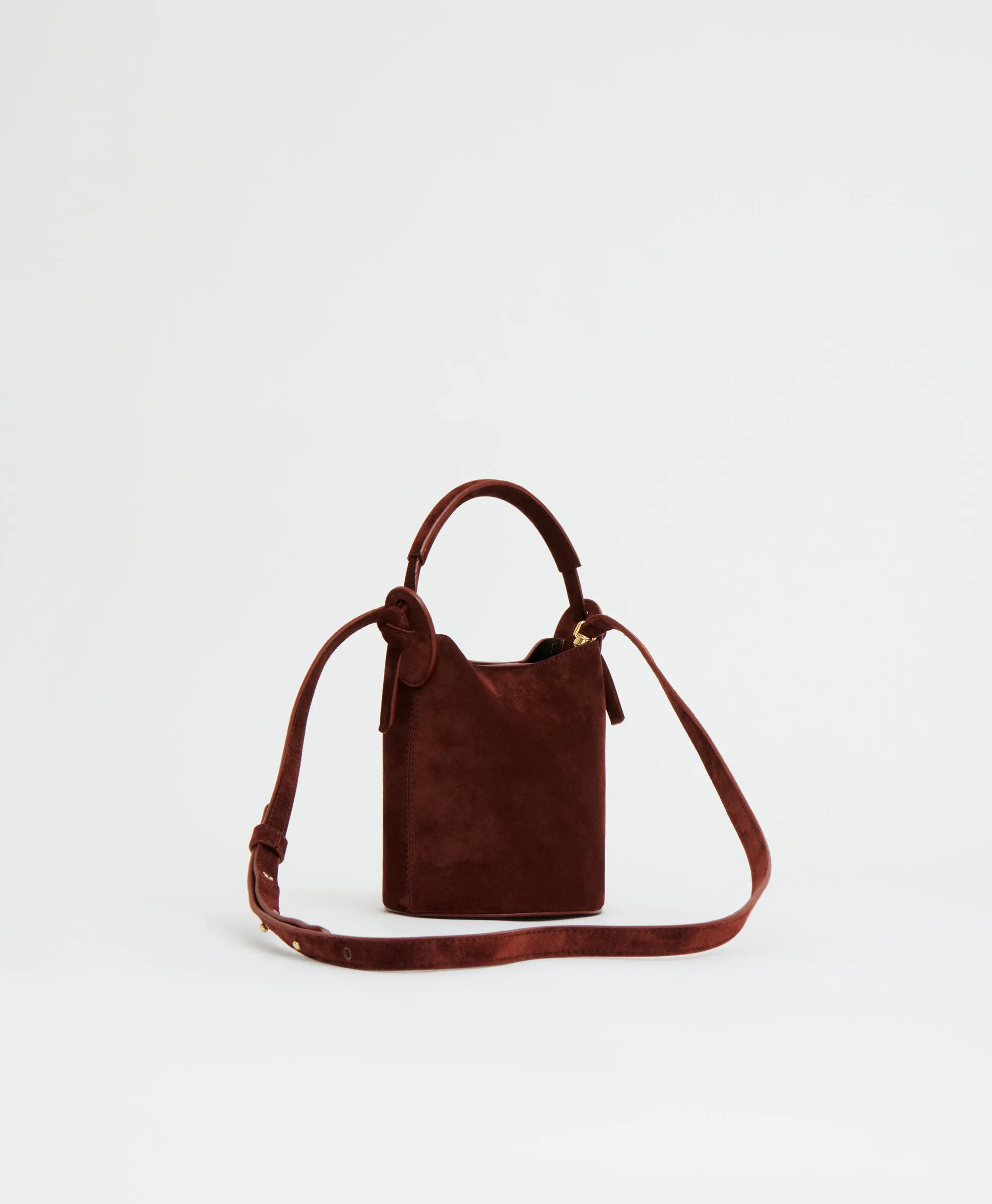 Mini Mini Fortuna Bucket - Chocolate Suede sold by Mansur Gavriel product image thumbnail 2