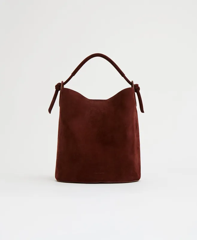Fortuna Bucket - Chocolate Suede sold by Mansur Gavriel