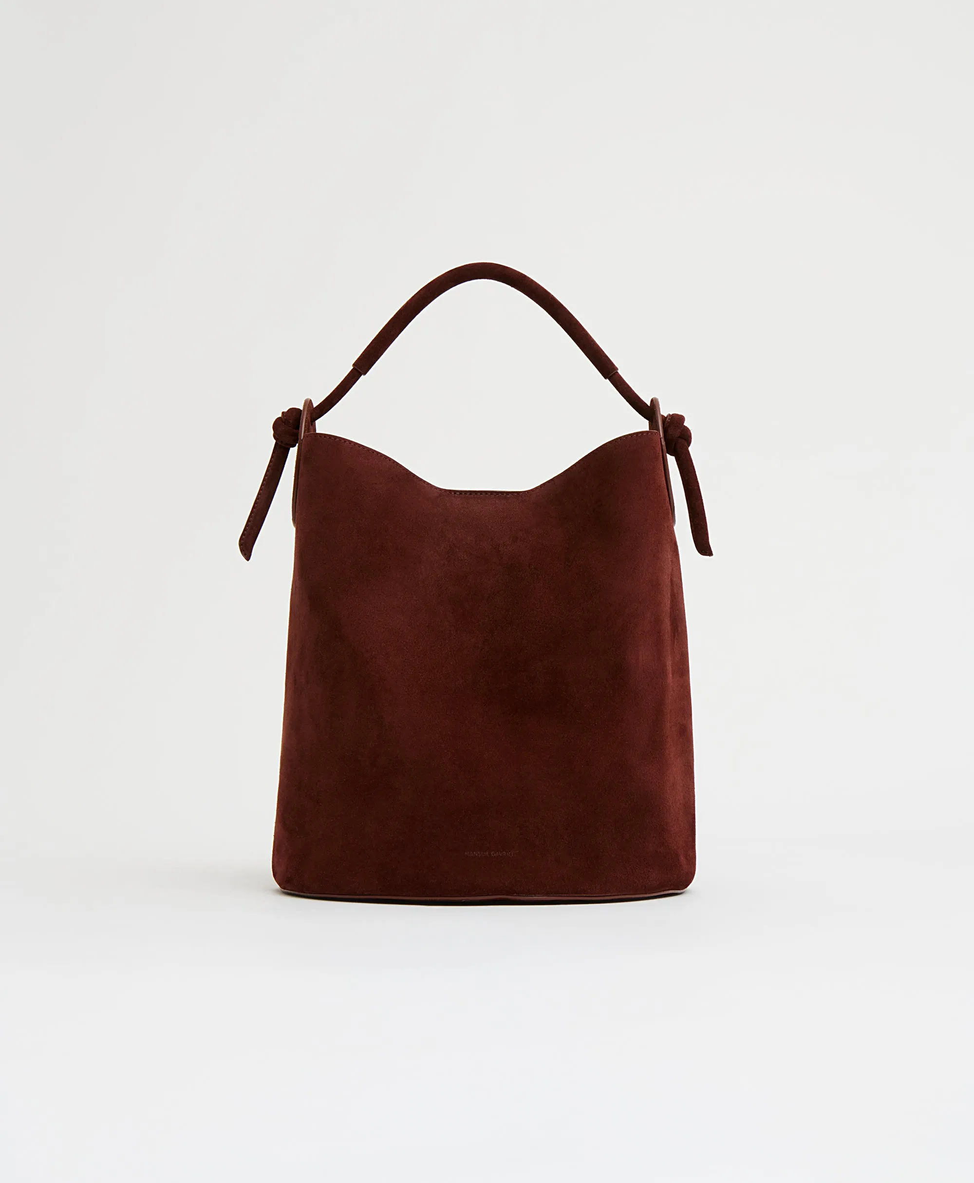 Fortuna Bucket - Chocolate Suede sold by Mansur Gavriel