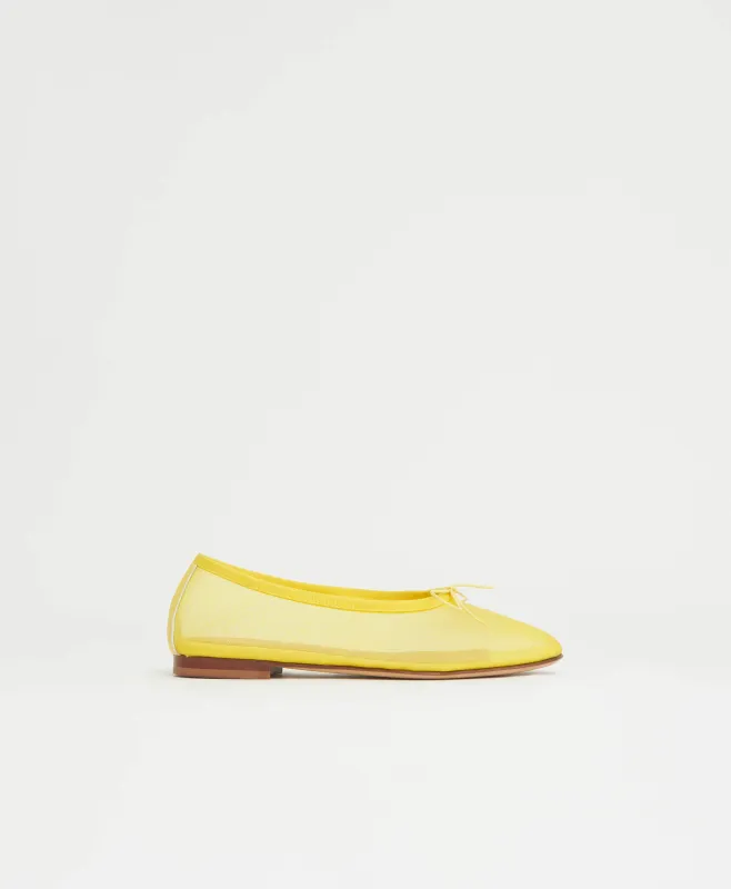 Mesh Dream Ballerina - Bright Yellow sold by Mansur Gavriel