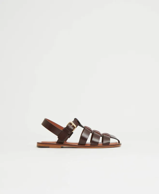 Fisherman Sandal - Chocolate sold by Mansur Gavriel