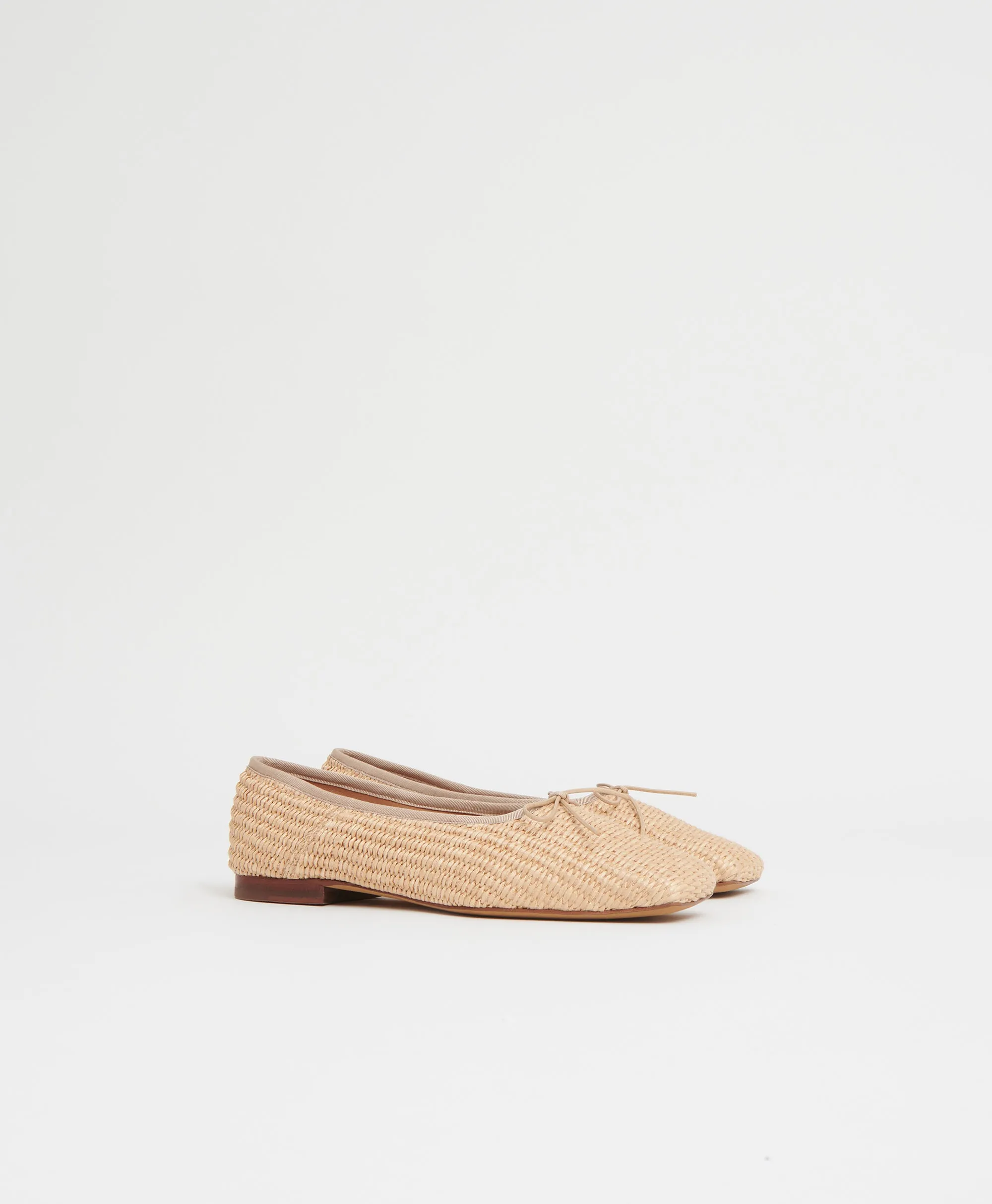 Square Toe Ballerina - Natural Raffia sold by Mansur Gavriel product image thumbnail 3