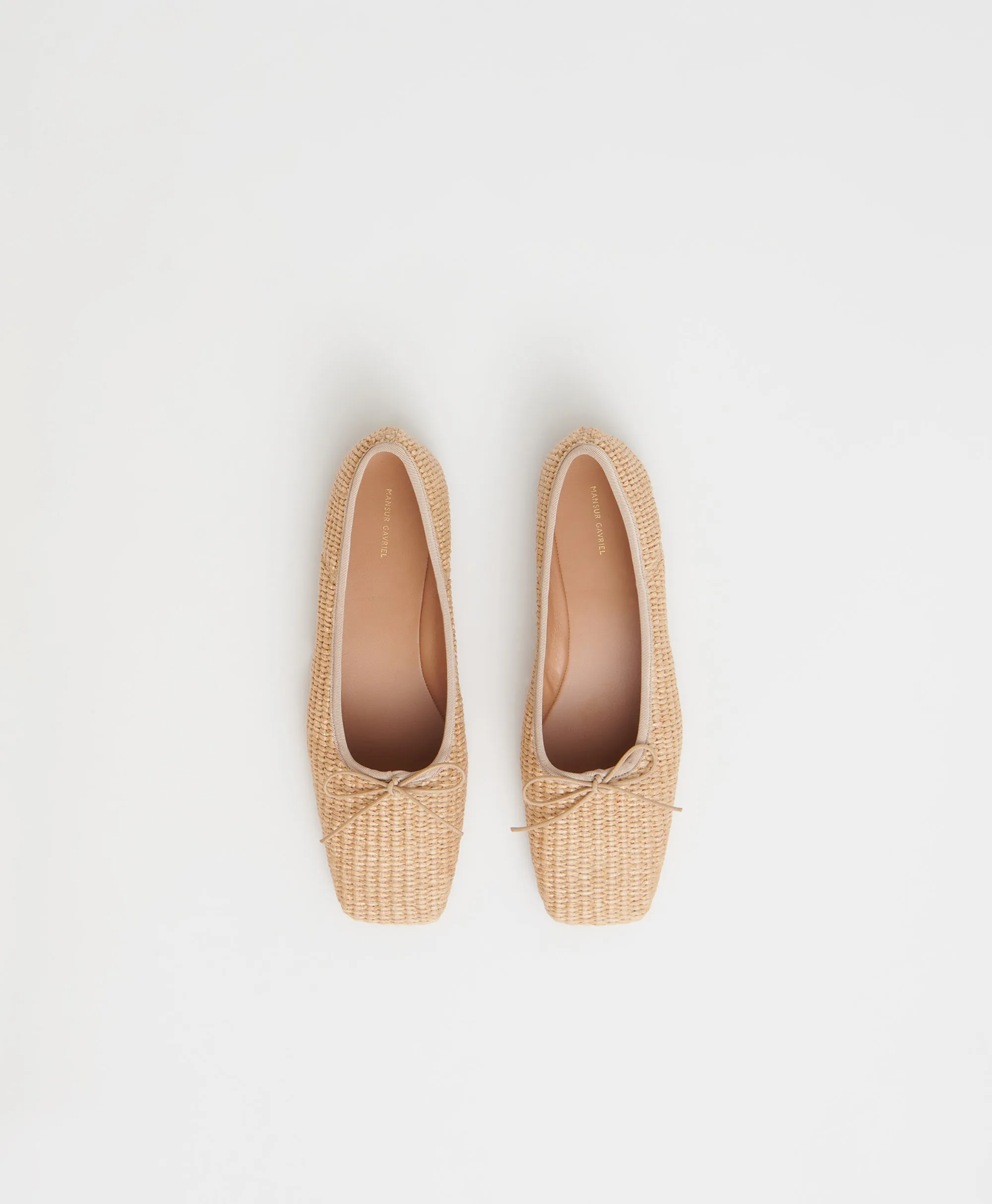 Square Toe Ballerina - Natural Raffia sold by Mansur Gavriel product image thumbnail 5