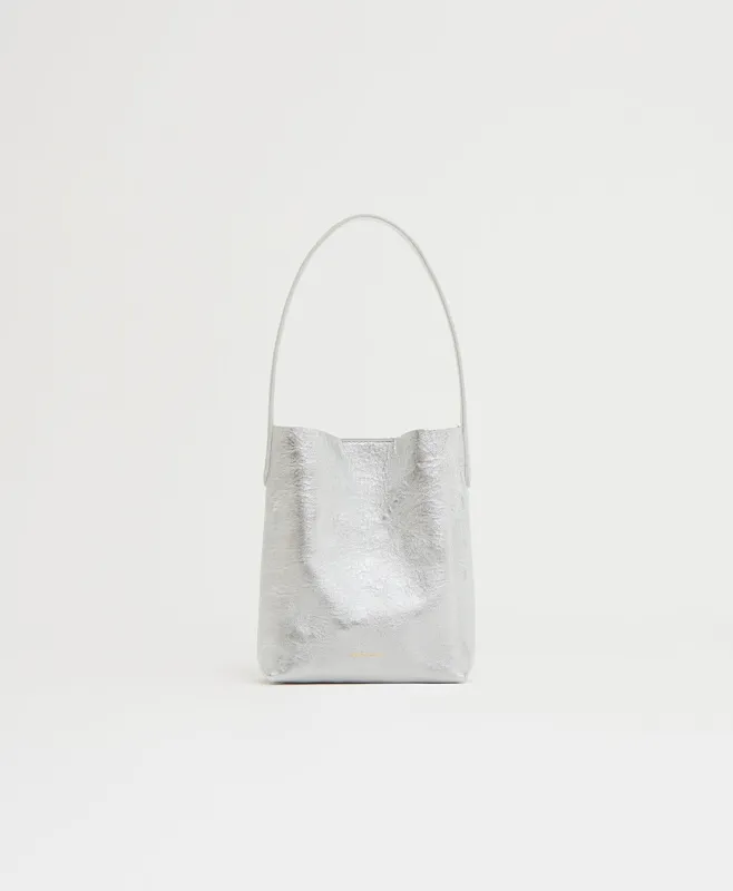 Mini Everyday Cabas - Crinkled Silver sold by Mansur Gavriel