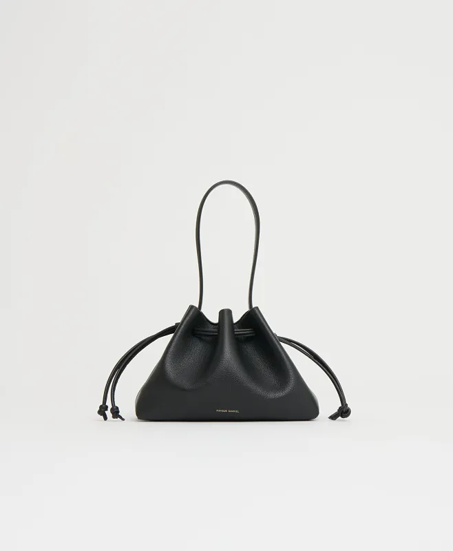 Drawstring Pouchette - Black sold by Mansur Gavriel