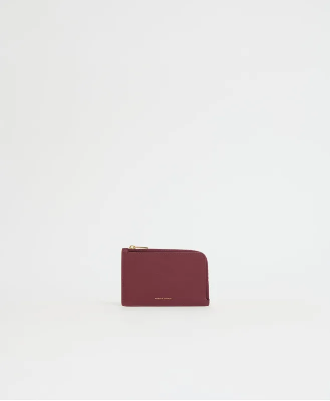 Zip Card Holder - Oxblood sold by Mansur Gavriel