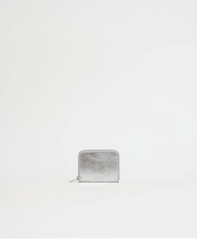 Zip Card Case - Silver sold by Mansur Gavriel
