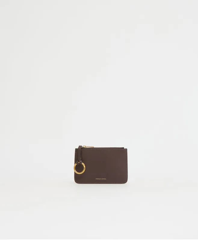 Keychain Zip Case - Chocolate sold by Mansur Gavriel