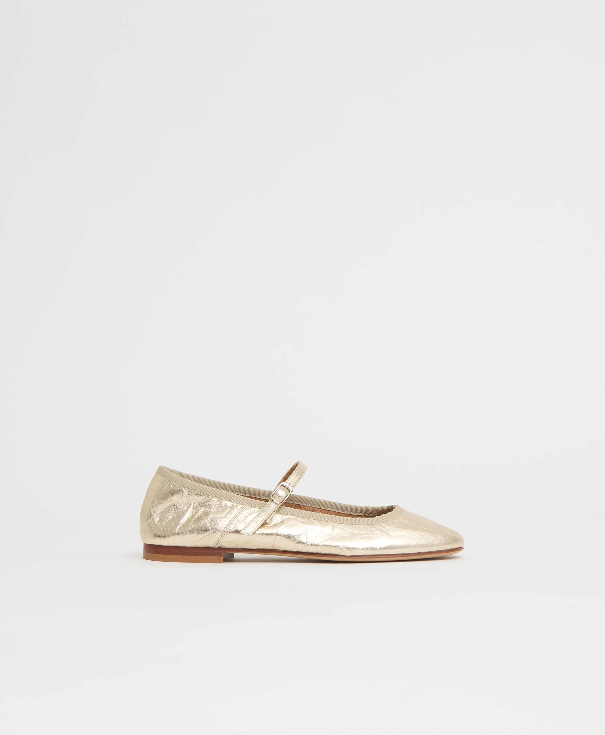 Dance Mary Jane - Crinkled Gold sold by Mansur Gavriel