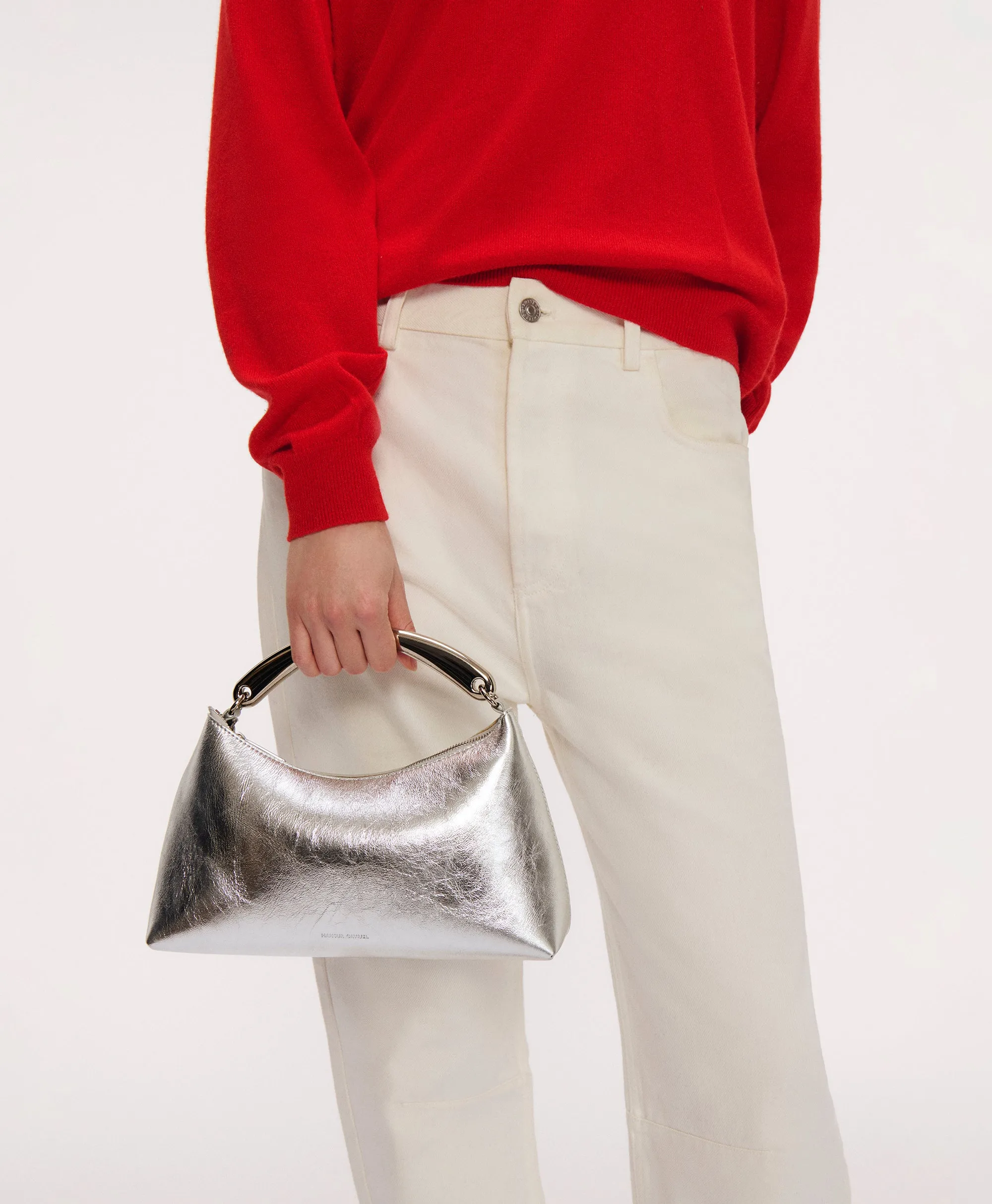 Metal Handle Rhea - Crinkled Silver sold by Mansur Gavriel product image thumbnail 2