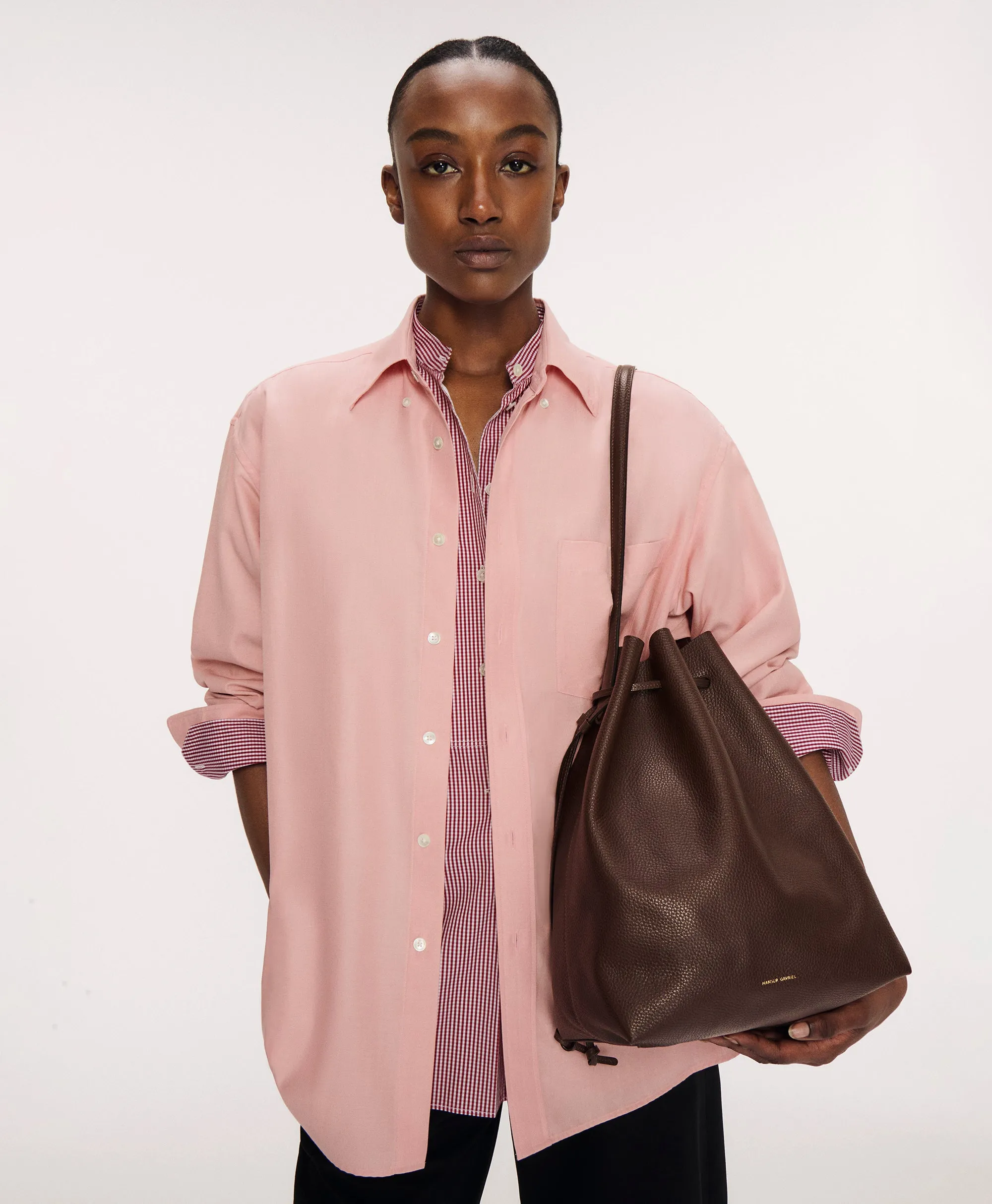 Drawstring Cabas - Oxblood sold by Mansur Gavriel product image thumbnail 3