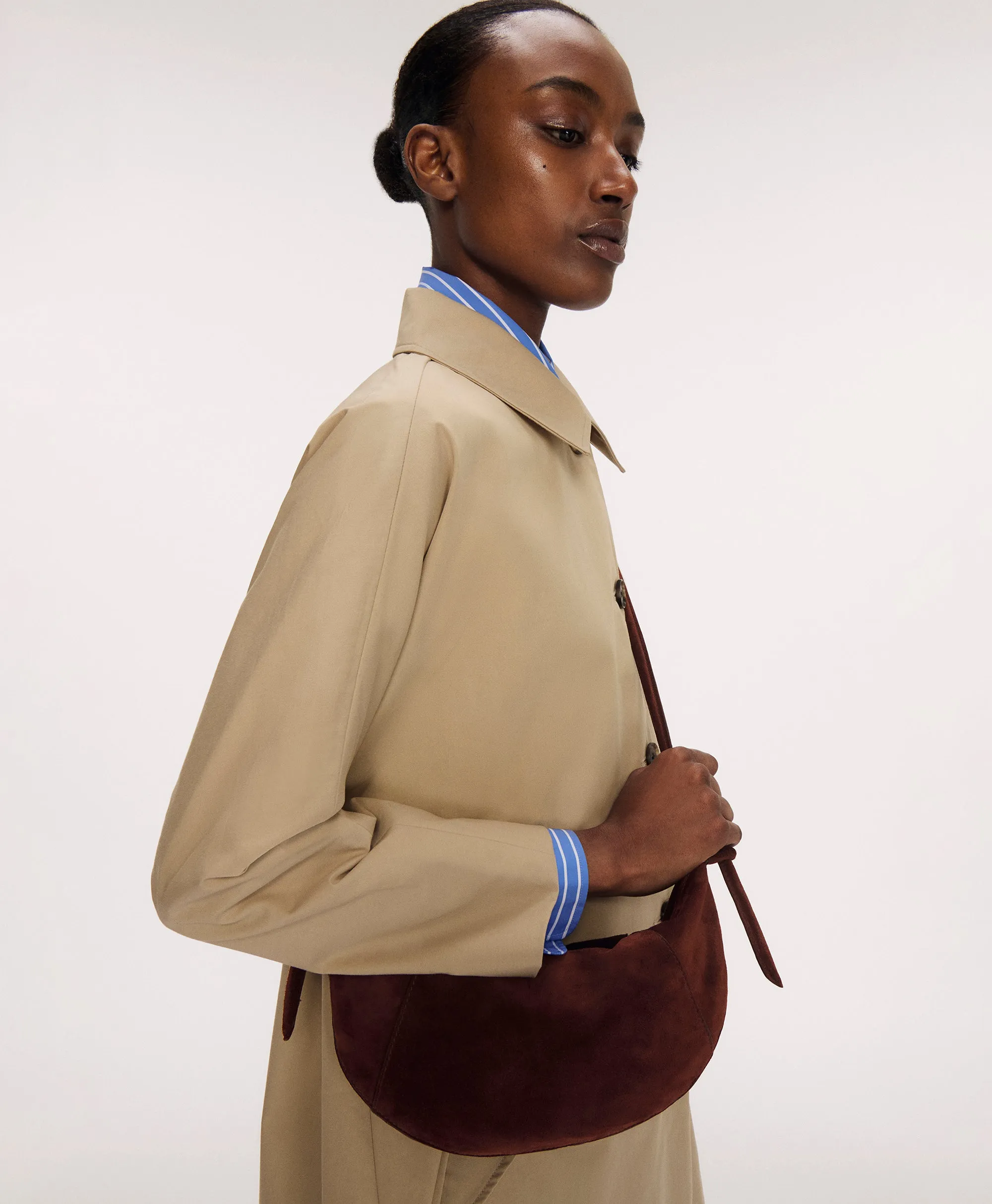 Mini Fortuna Crossbody - Chocolate Suede sold by Mansur Gavriel product image thumbnail 2