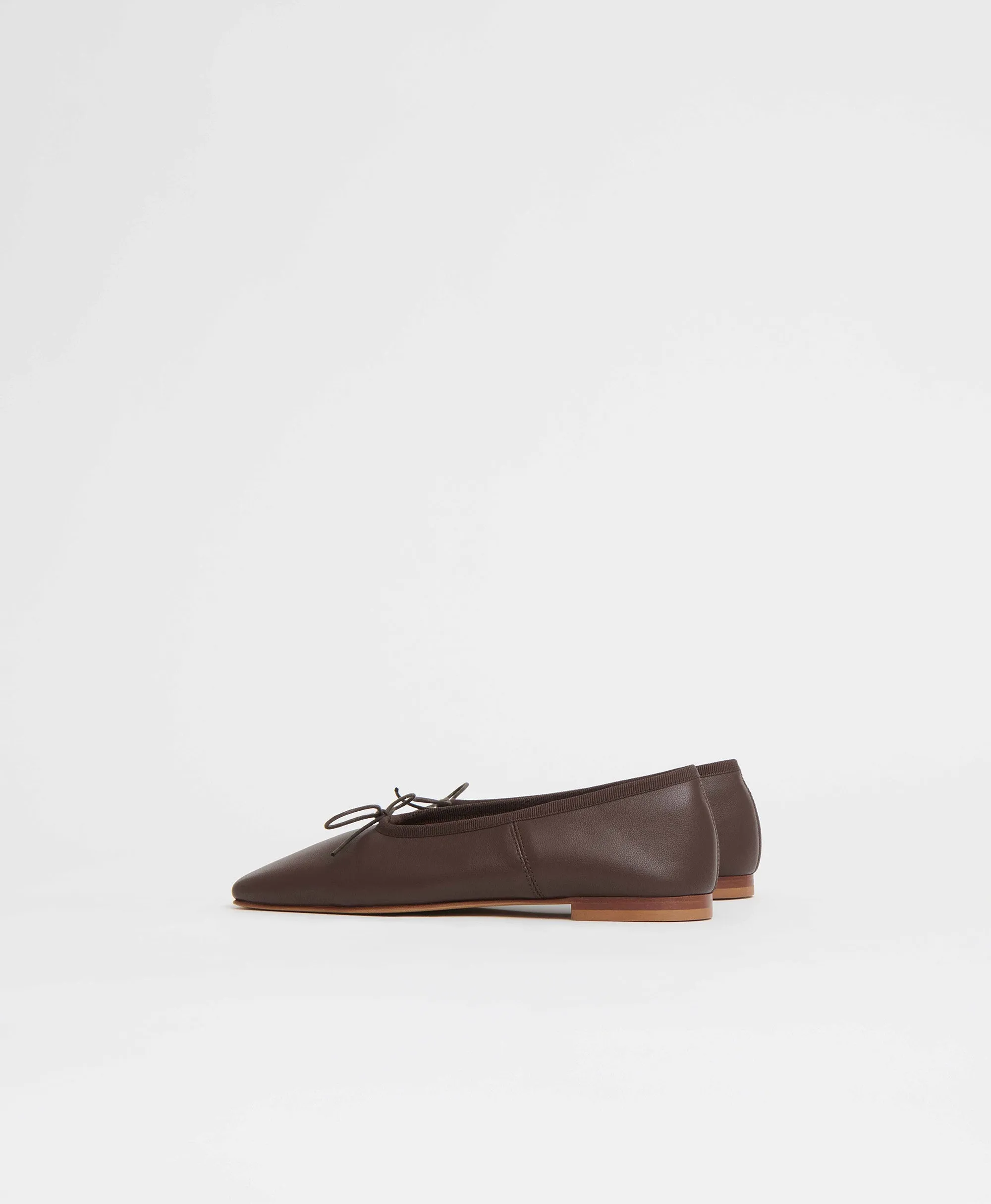 Square Toe Ballerina - Chocolate sold by Mansur Gavriel product image thumbnail 5