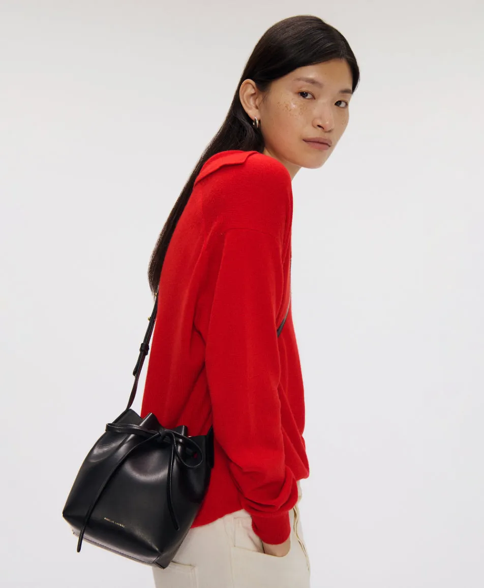 Mini Mini Bucket - Spazzolato/Black/Flamma sold by Mansur Gavriel product image thumbnail 5