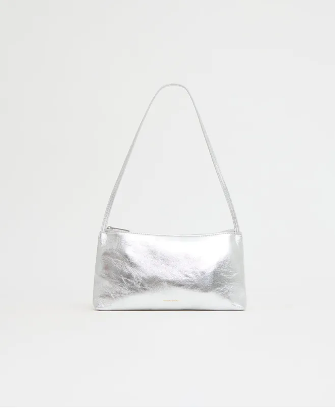 Gaia Shoulder Bag - Crinkled Silver sold by Mansur Gavriel