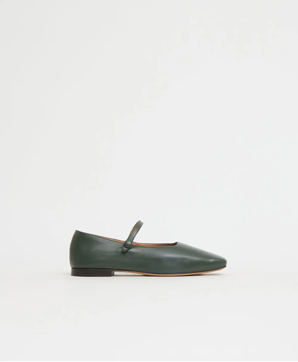Square Toe Mary Jane - Moss sold by Mansur Gavriel