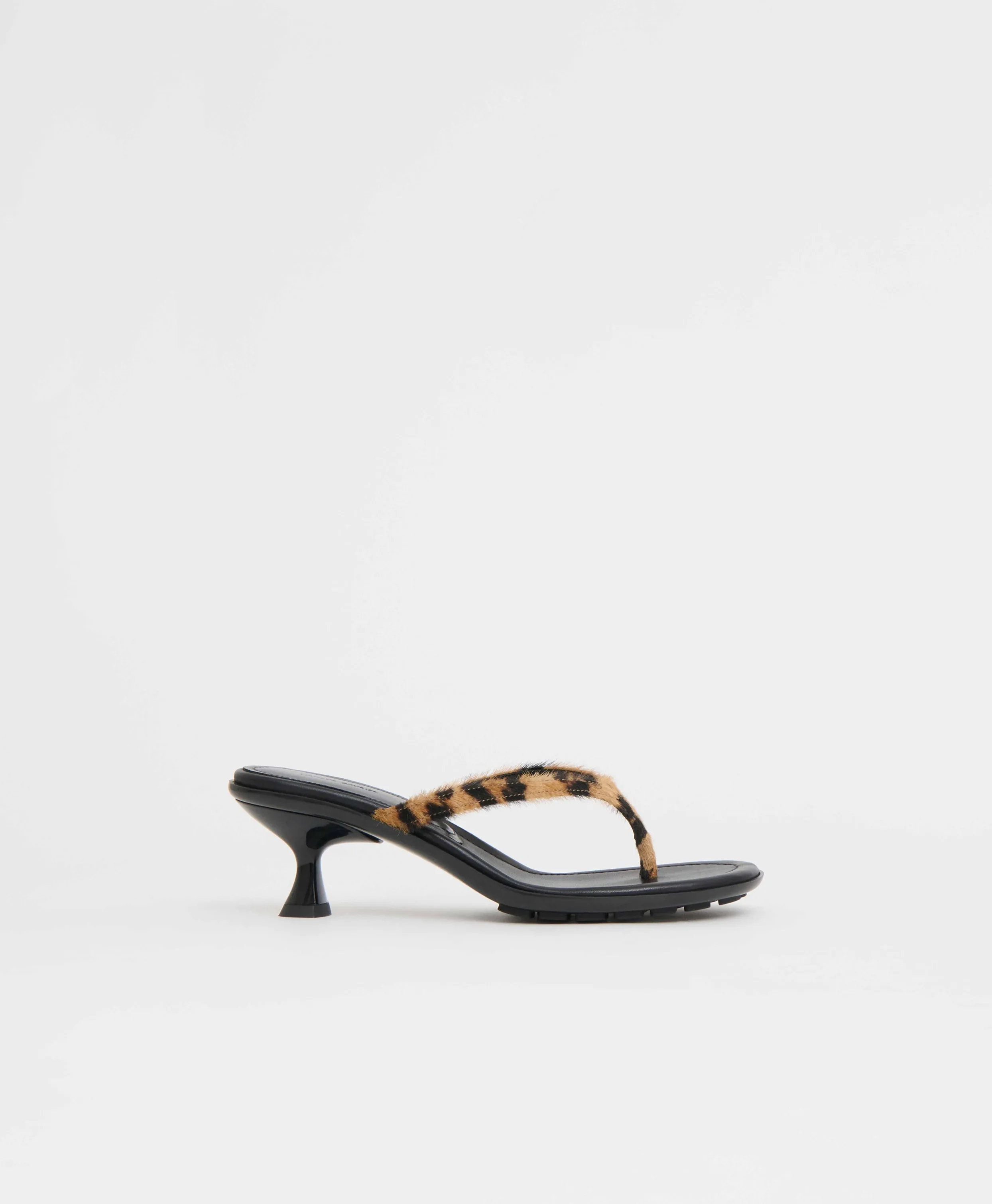 Mari Sandal - Leopard Pony Hair sold by Mansur Gavriel
