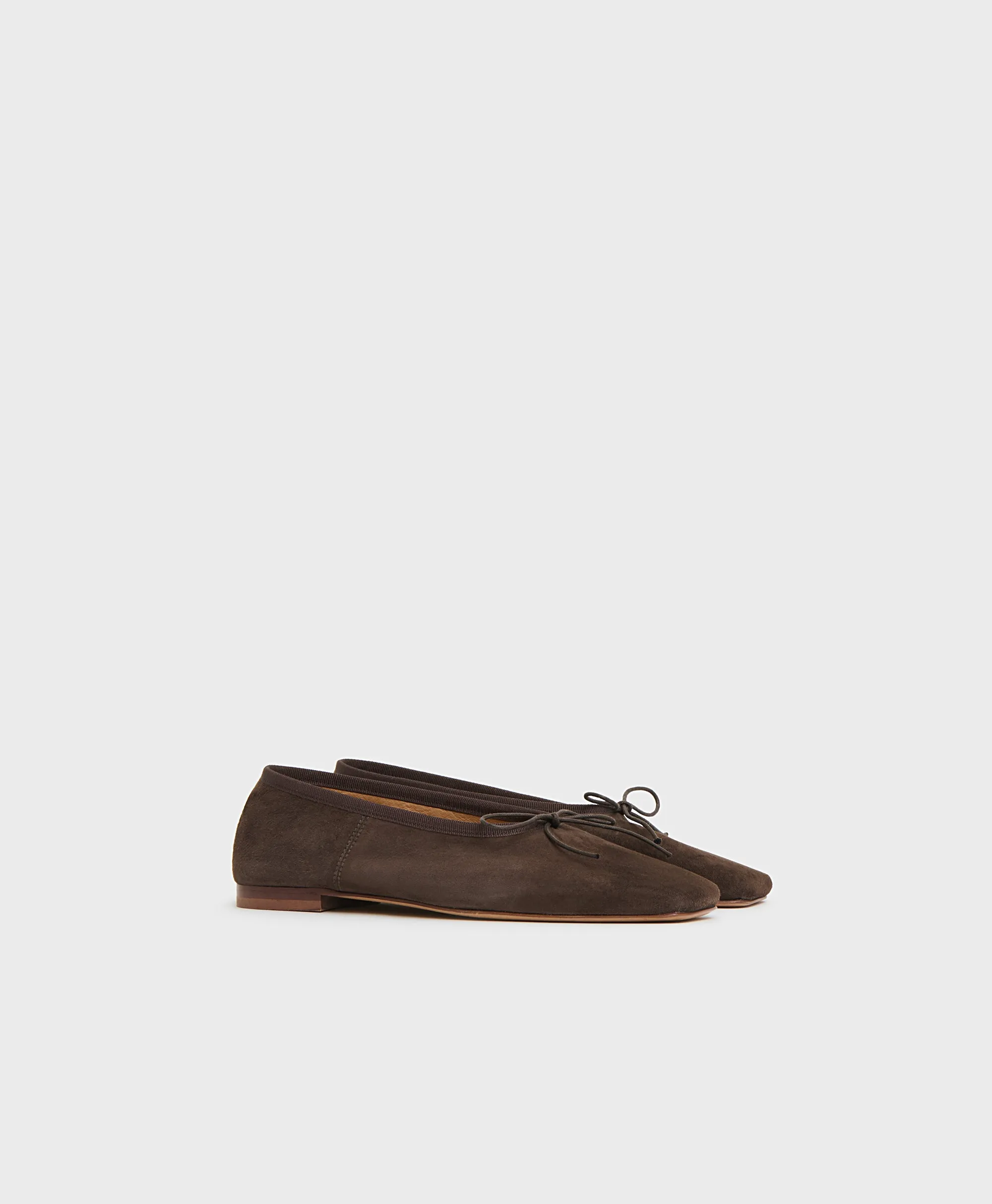 Square Toe Ballerina - Espresso Suede sold by Mansur Gavriel product image thumbnail 2