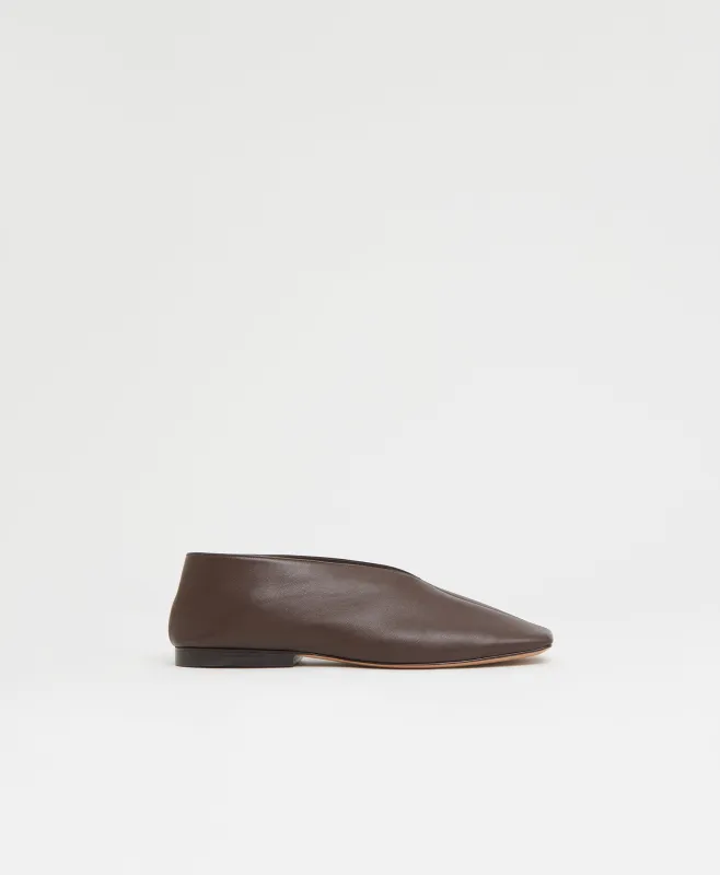 Square Soft V - Chocolate sold by Mansur Gavriel