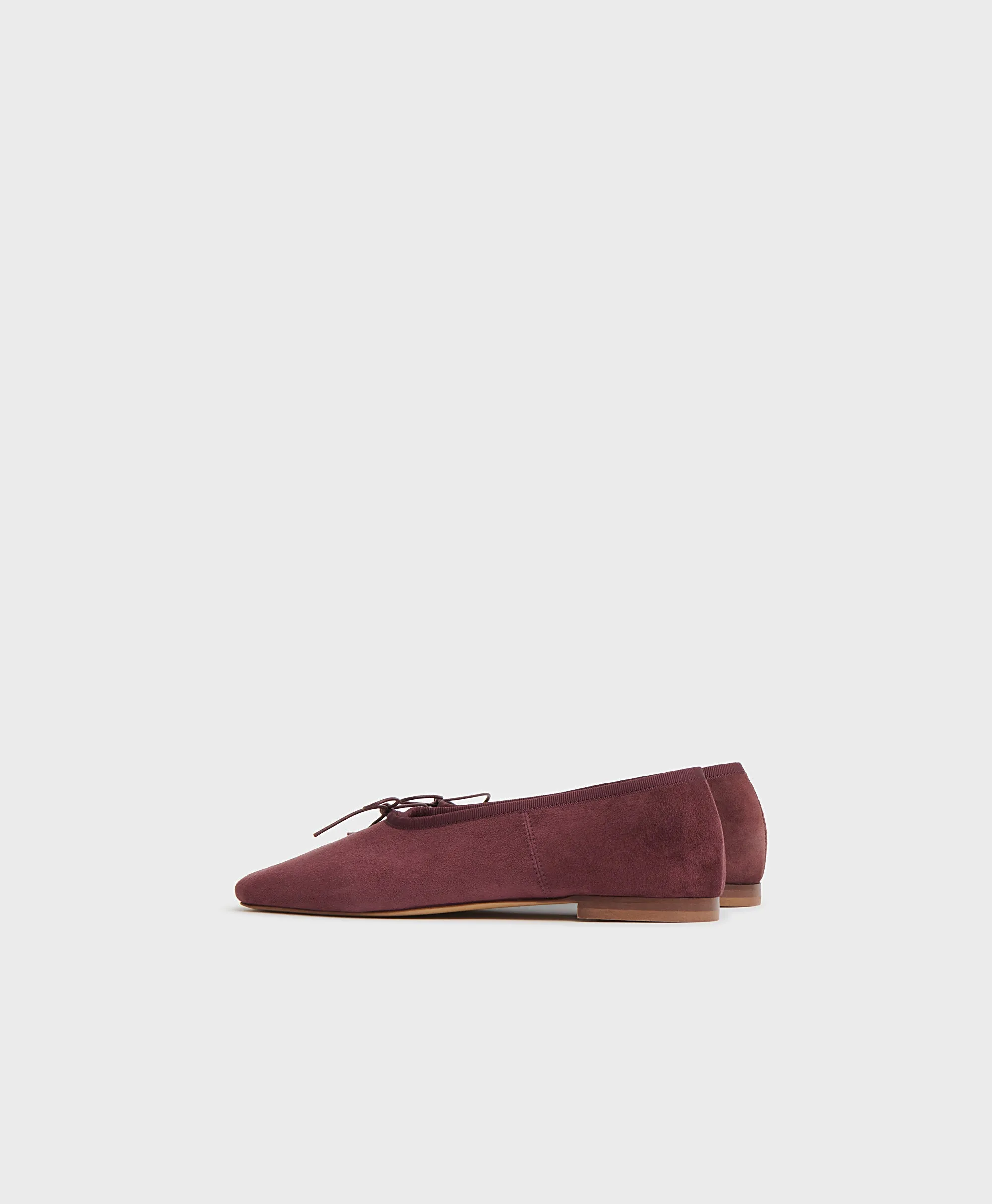 Square Toe Ballerina - Plum Suede sold by Mansur Gavriel product image thumbnail 5