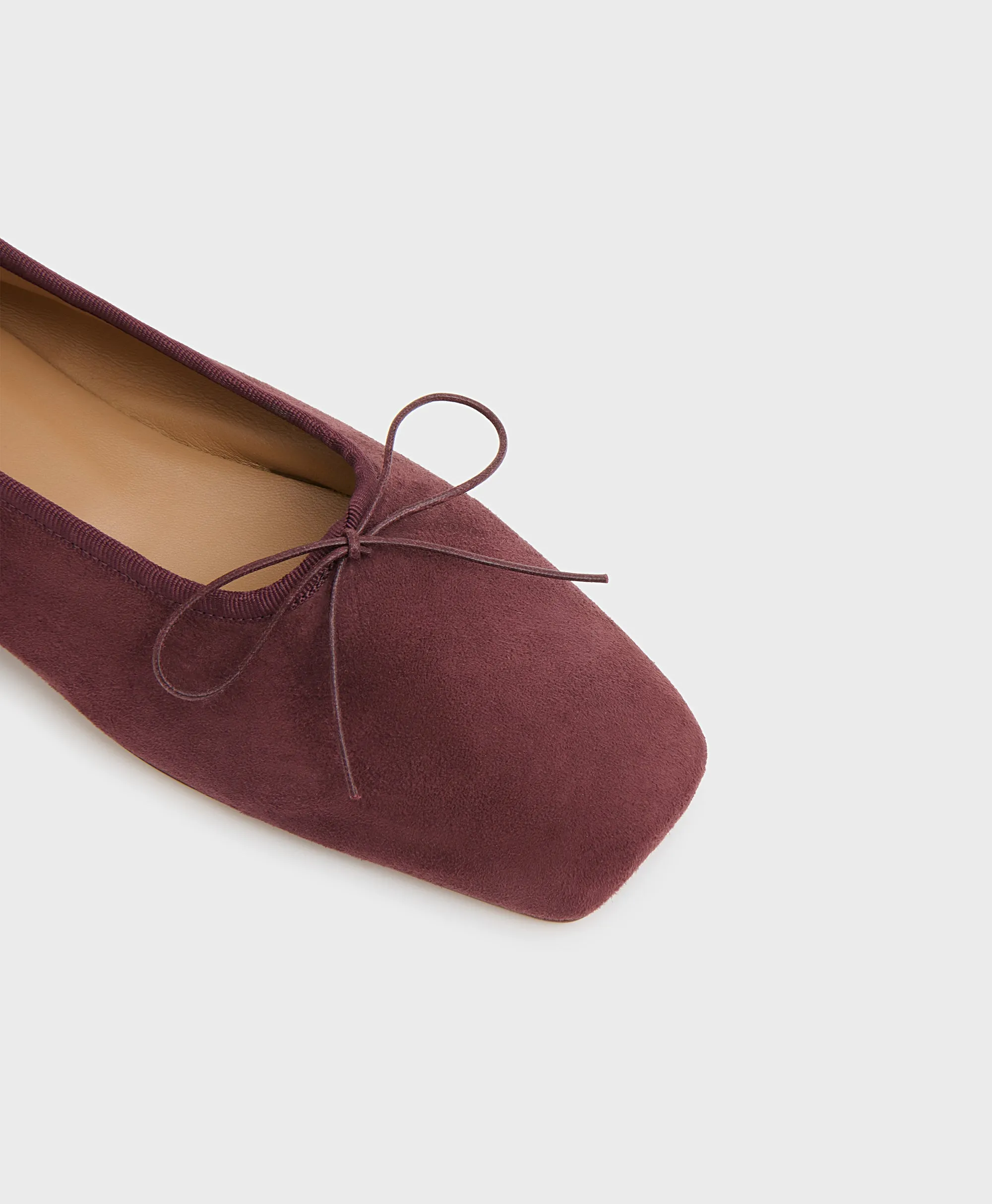 Square Toe Ballerina - Plum Suede sold by Mansur Gavriel product image thumbnail 2