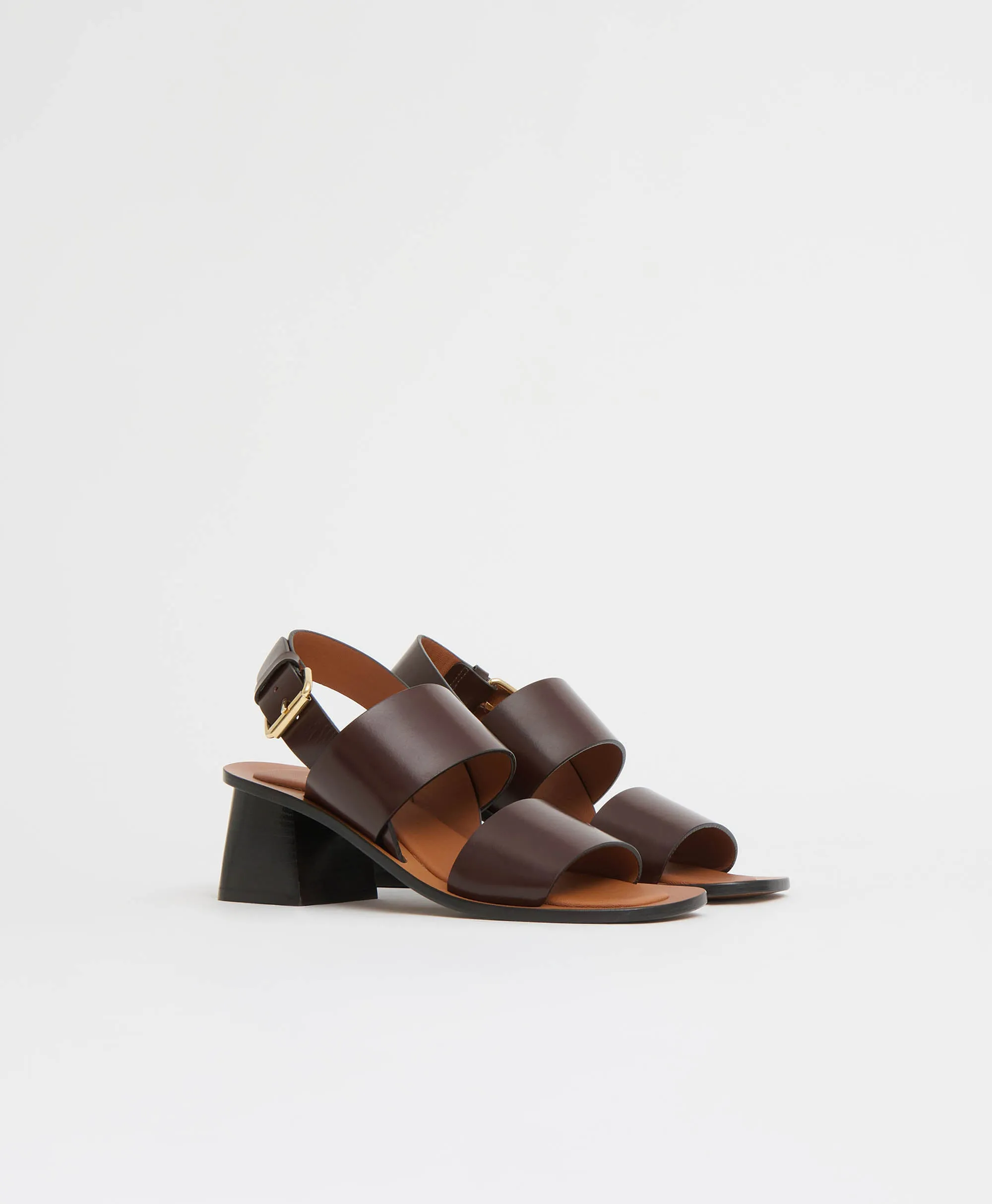 Double Strap Heeled Sandal - Chocolate sold by Mansur Gavriel product image thumbnail 2