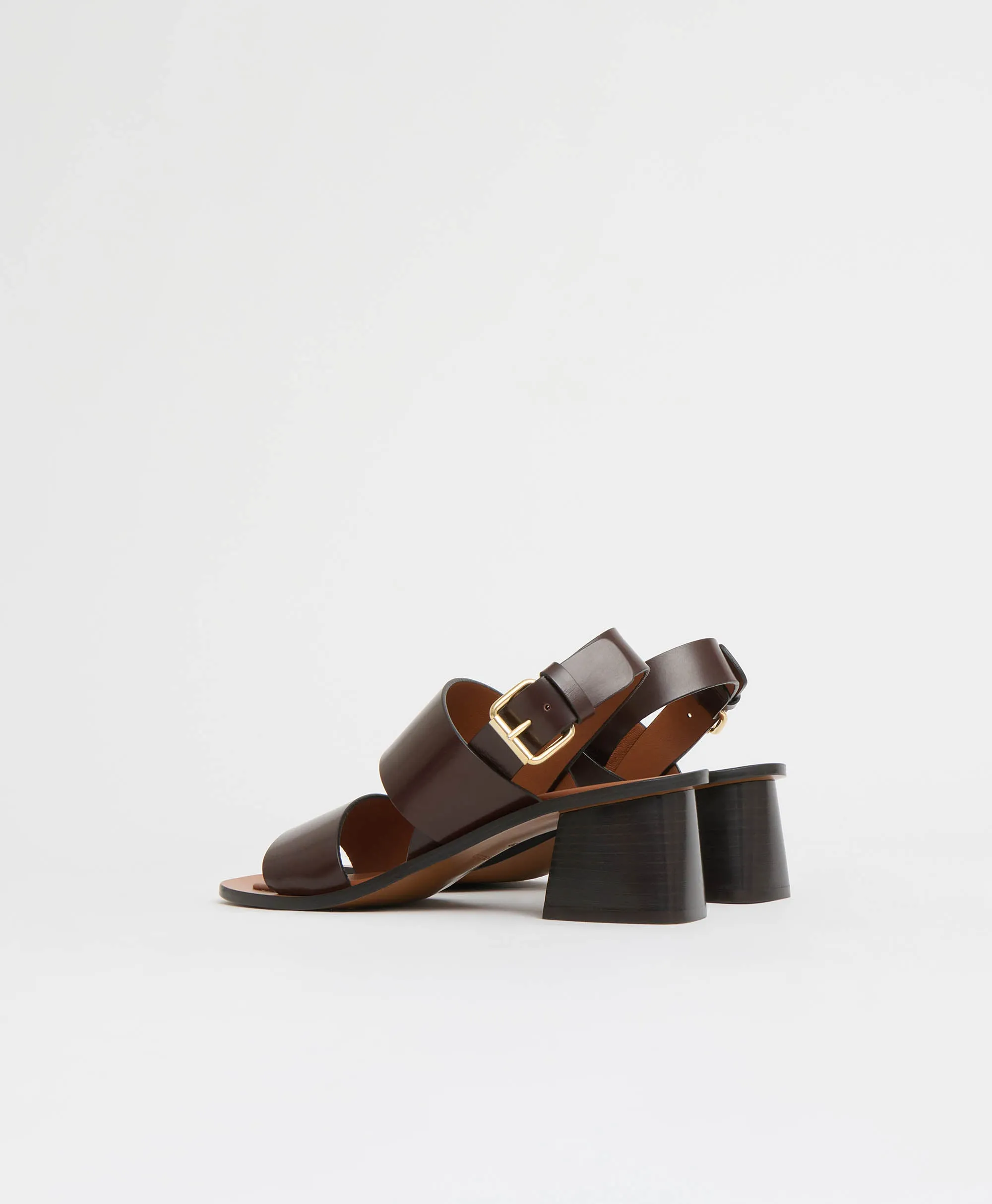 Double Strap Heeled Sandal - Chocolate sold by Mansur Gavriel product image thumbnail 4