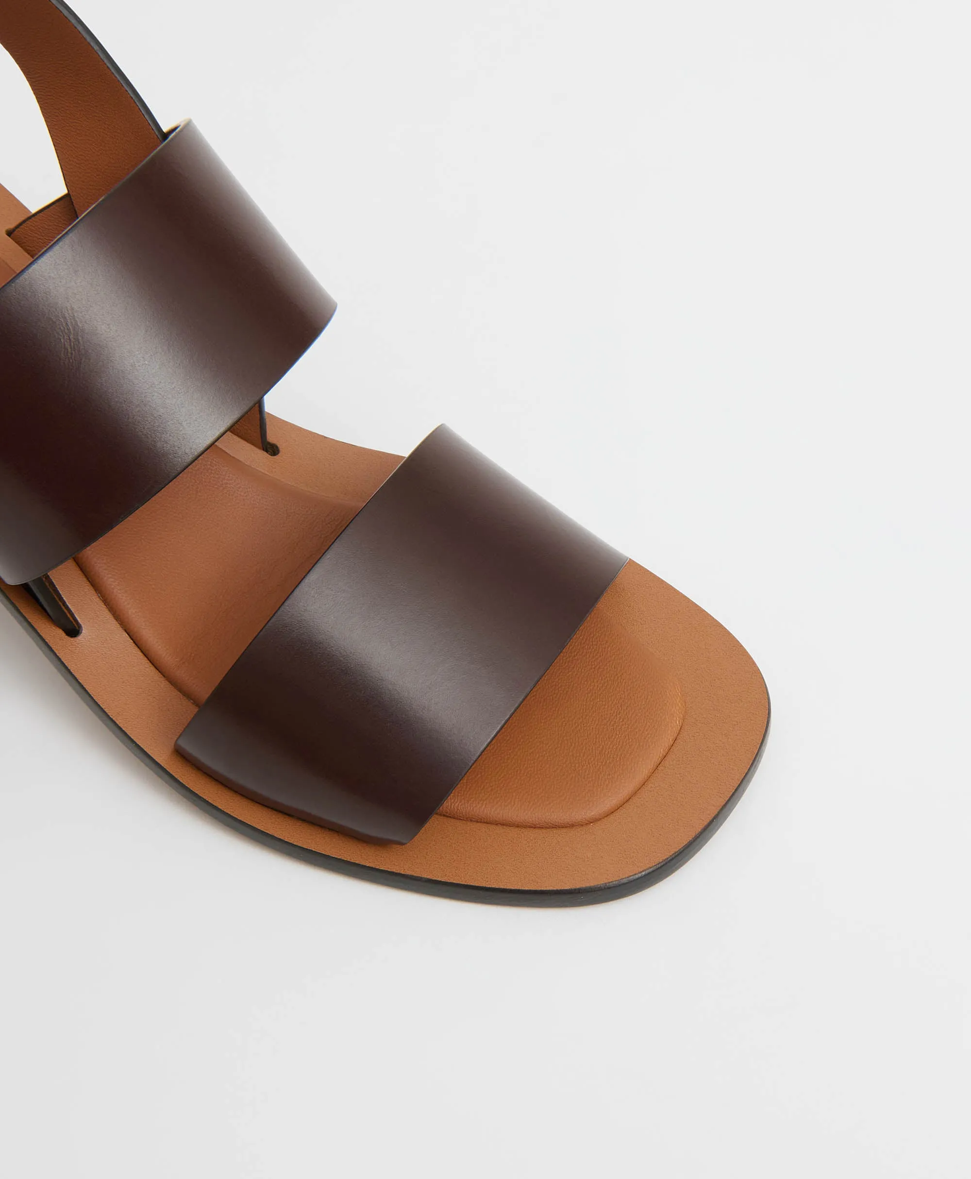 Double Strap Heeled Sandal - Chocolate sold by Mansur Gavriel product image thumbnail 5