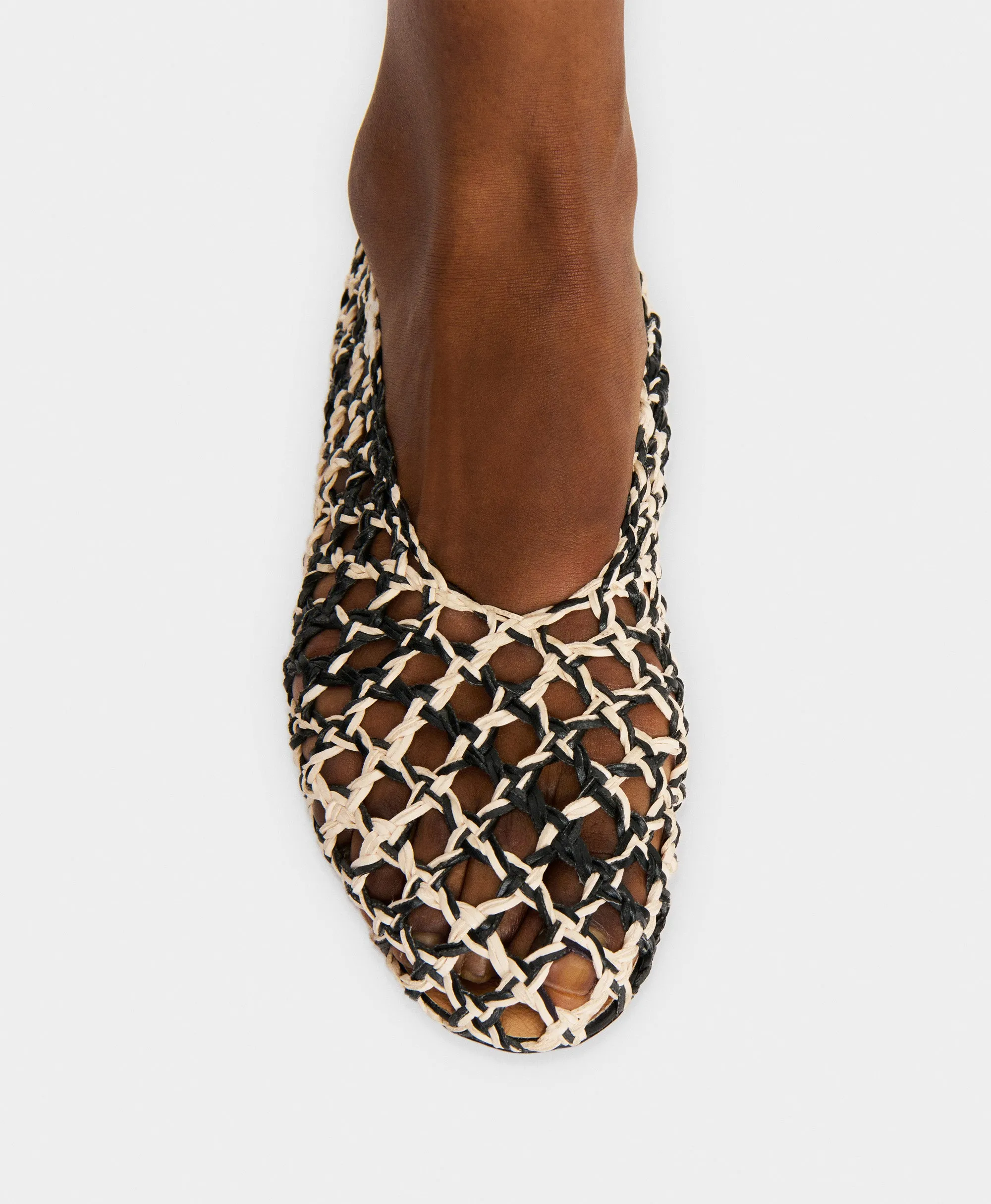 Woven Ballerina - Black/White sold by Mansur Gavriel product image thumbnail 2