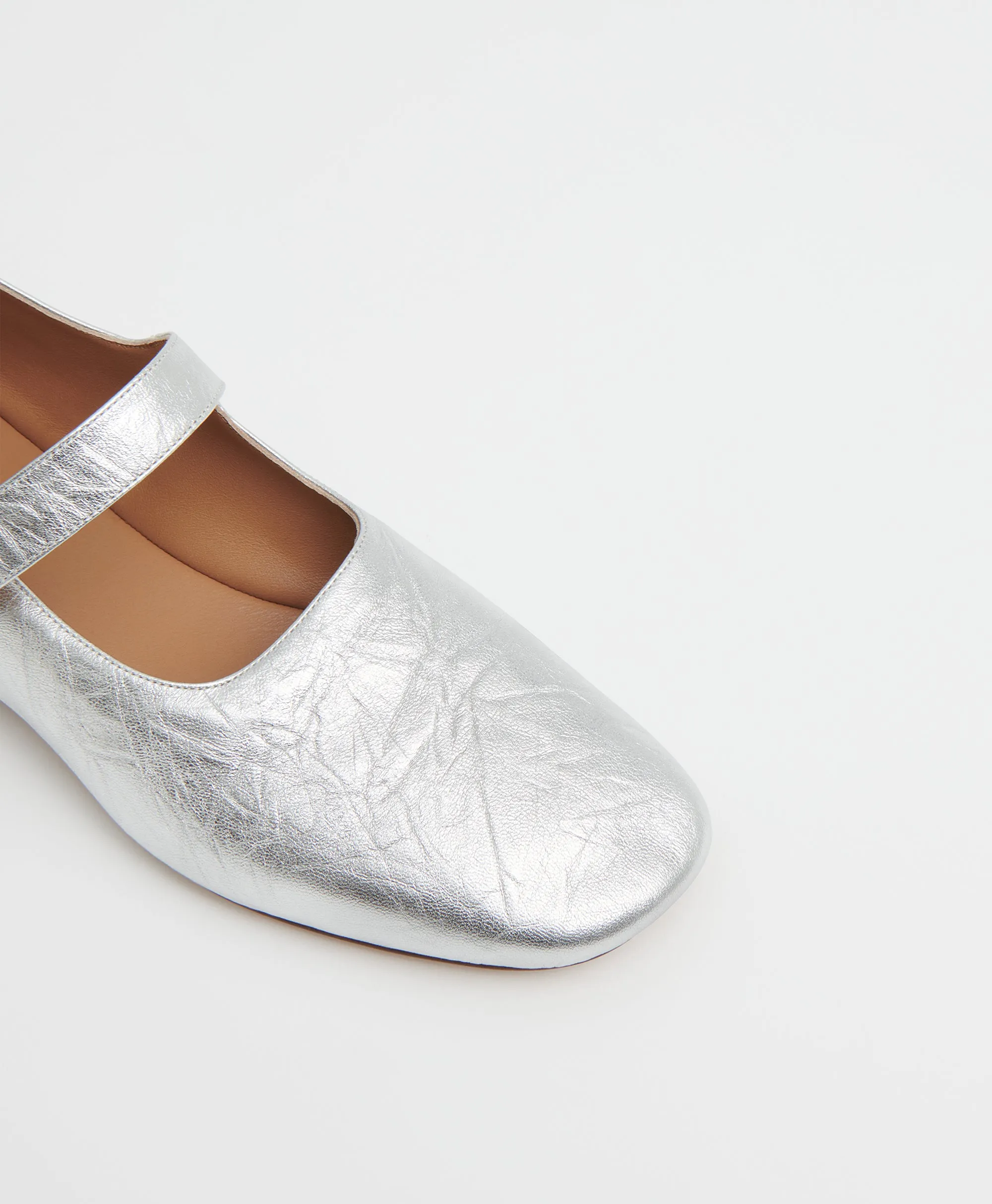 Glove Mary Jane - Crinkled Silver sold by Mansur Gavriel product image thumbnail 2