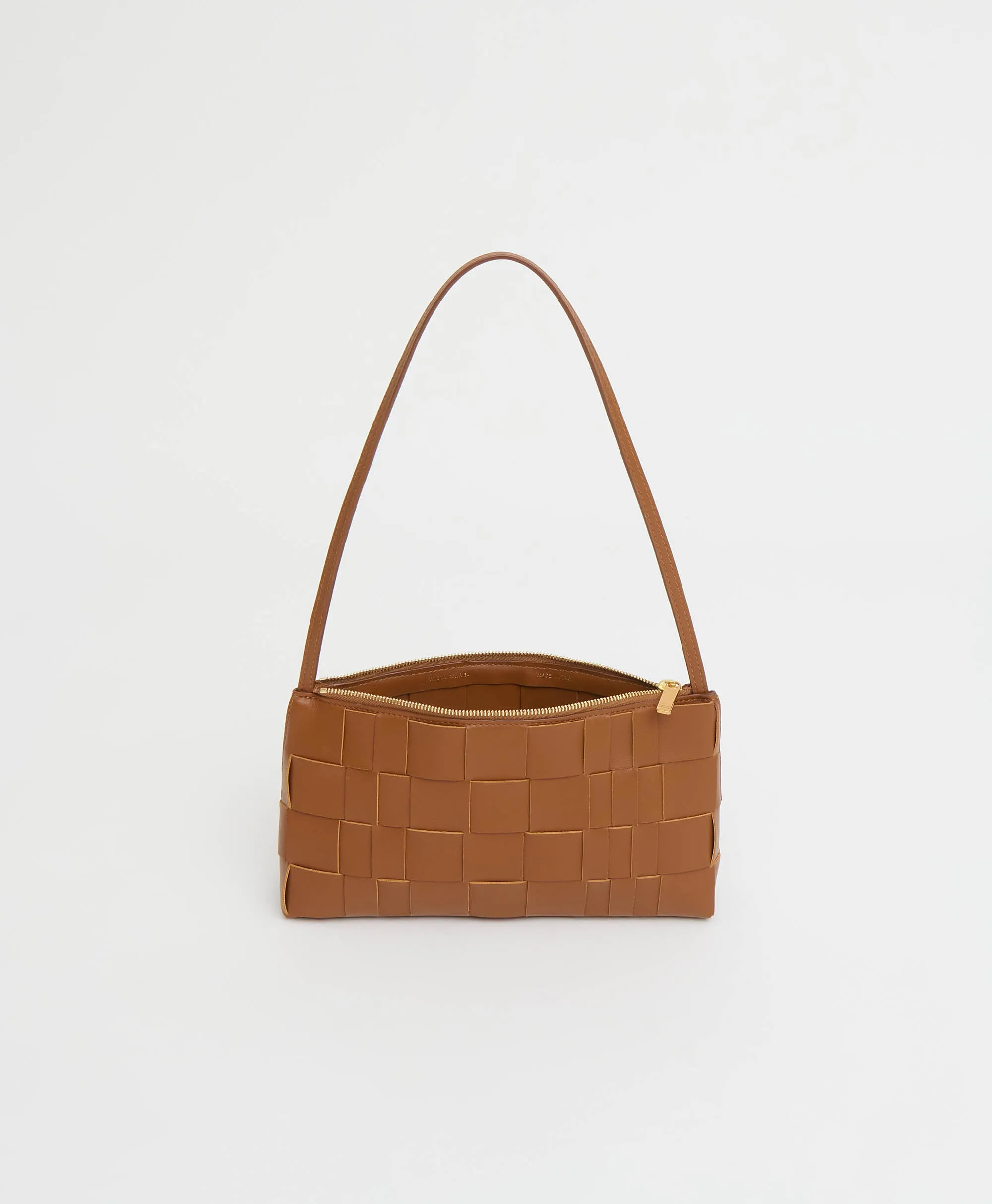 Upcycled Woven Leather Gaia Bag - Camel sold by Mansur Gavriel product image thumbnail 5