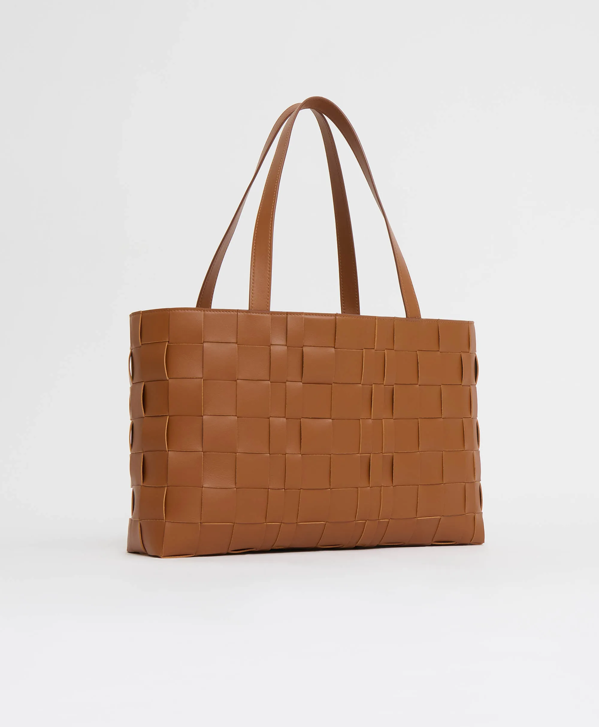 Upcycled Woven Leather Tote - Camel sold by Mansur Gavriel product image thumbnail 4