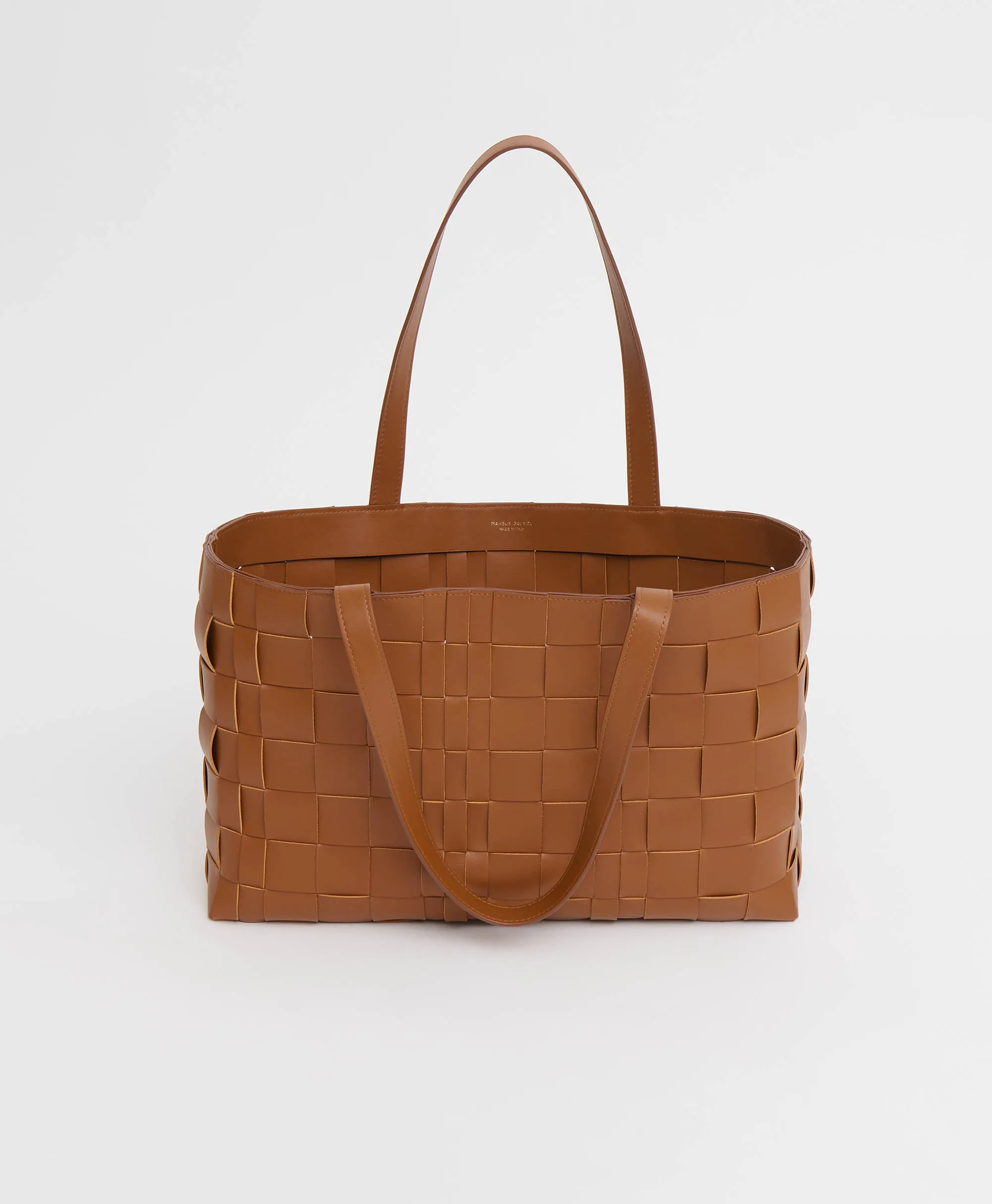 Upcycled Woven Leather Tote - Camel sold by Mansur Gavriel product image thumbnail 5