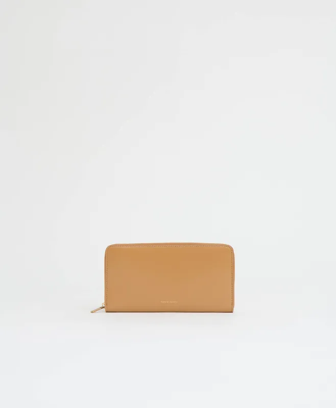 Zip Continental Wallet - Caramel/Black sold by Mansur Gavriel