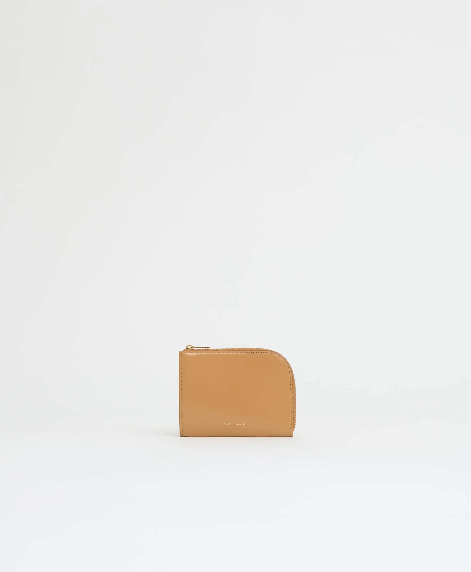 Compact Zip Wallet - Caramel/Black sold by Mansur Gavriel