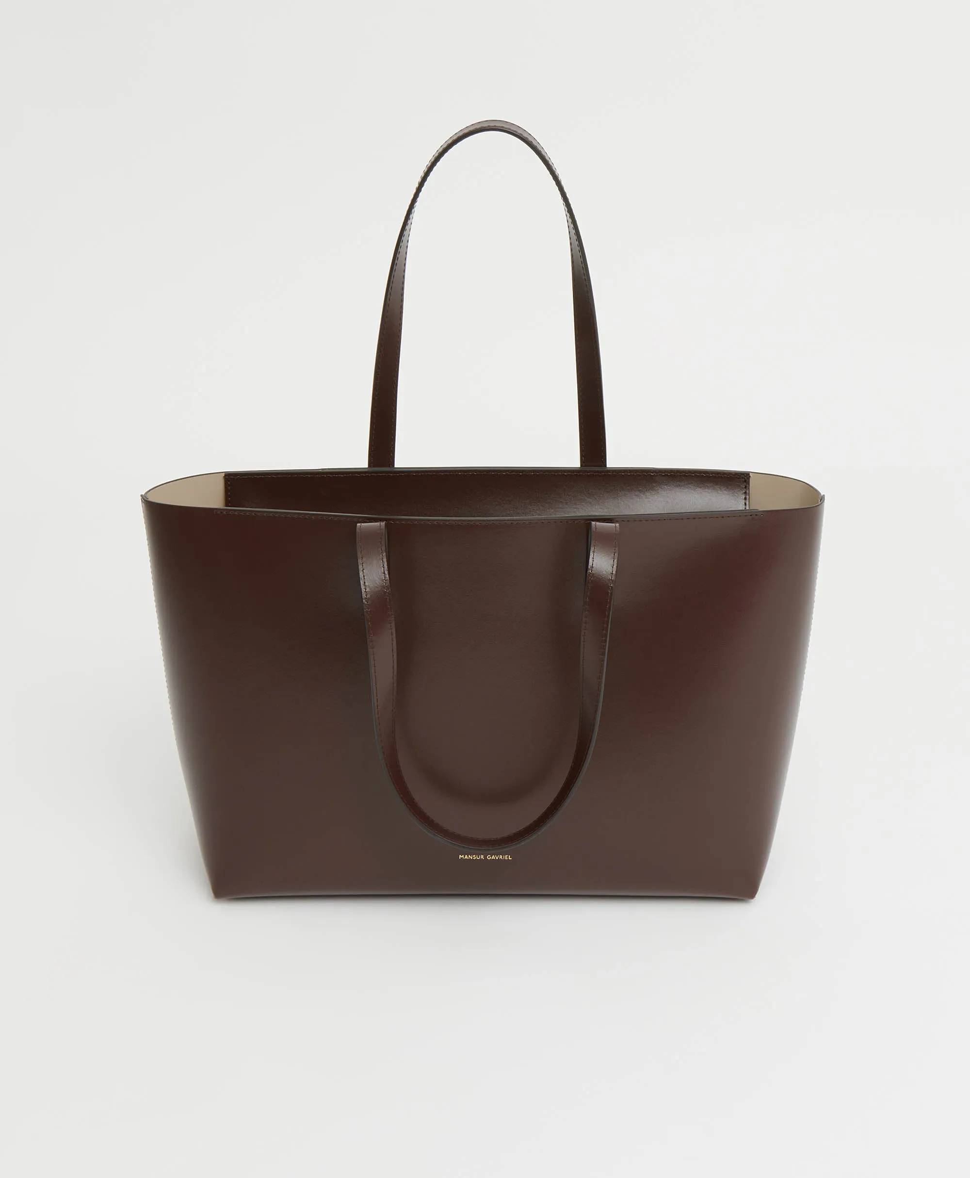 Small Zip Tote - Chocolate/Warm Grey sold by Mansur Gavriel product image thumbnail 4