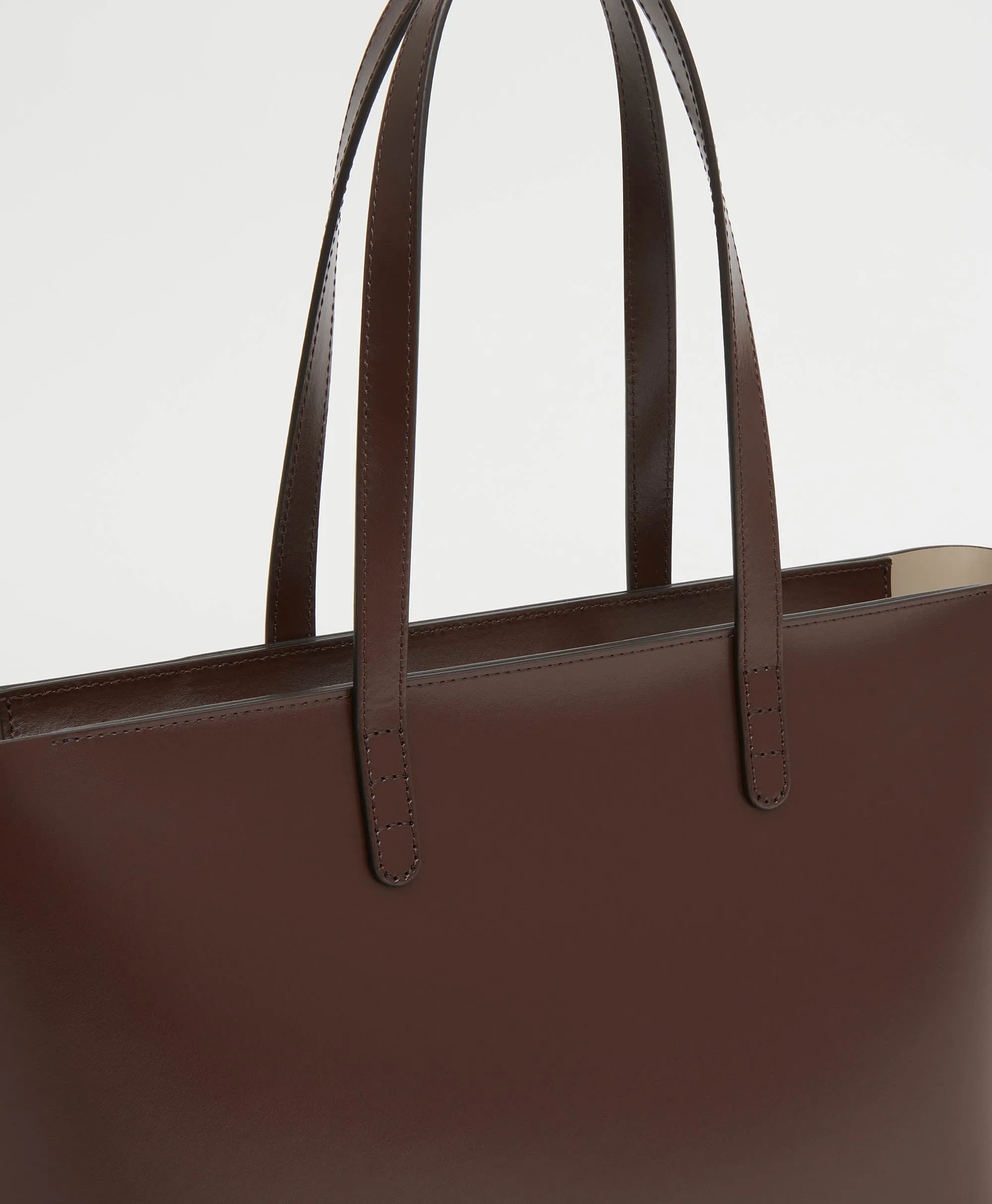 Small Zip Tote - Chocolate/Warm Grey sold by Mansur Gavriel product image thumbnail 3