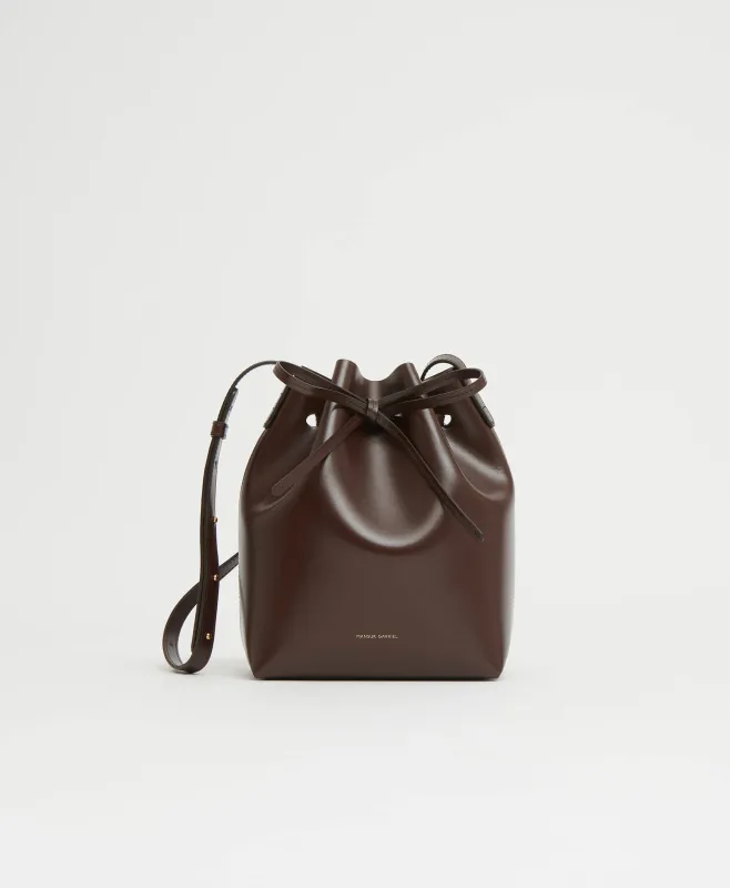 Mini Bucket - Chocolate/Warm Grey sold by Mansur Gavriel