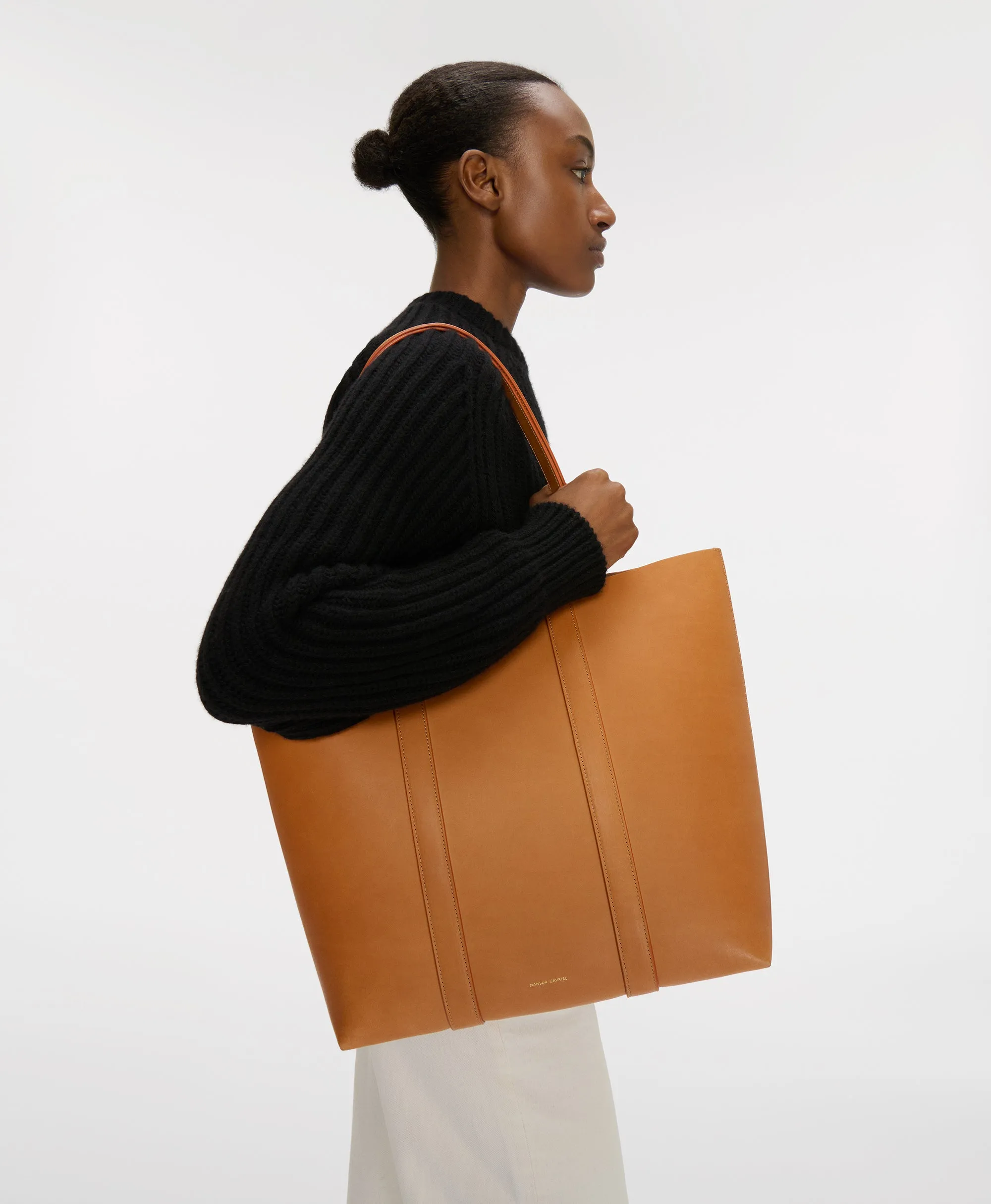 Medium North/South Tote - Cammello sold by Mansur Gavriel product image thumbnail 2
