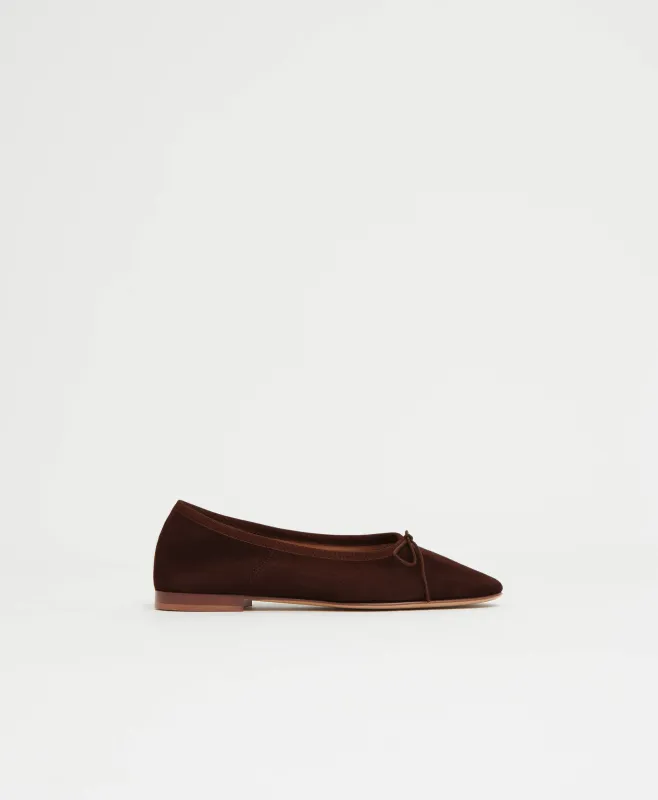 Dream Ballerina - Espresso Suede sold by Mansur Gavriel