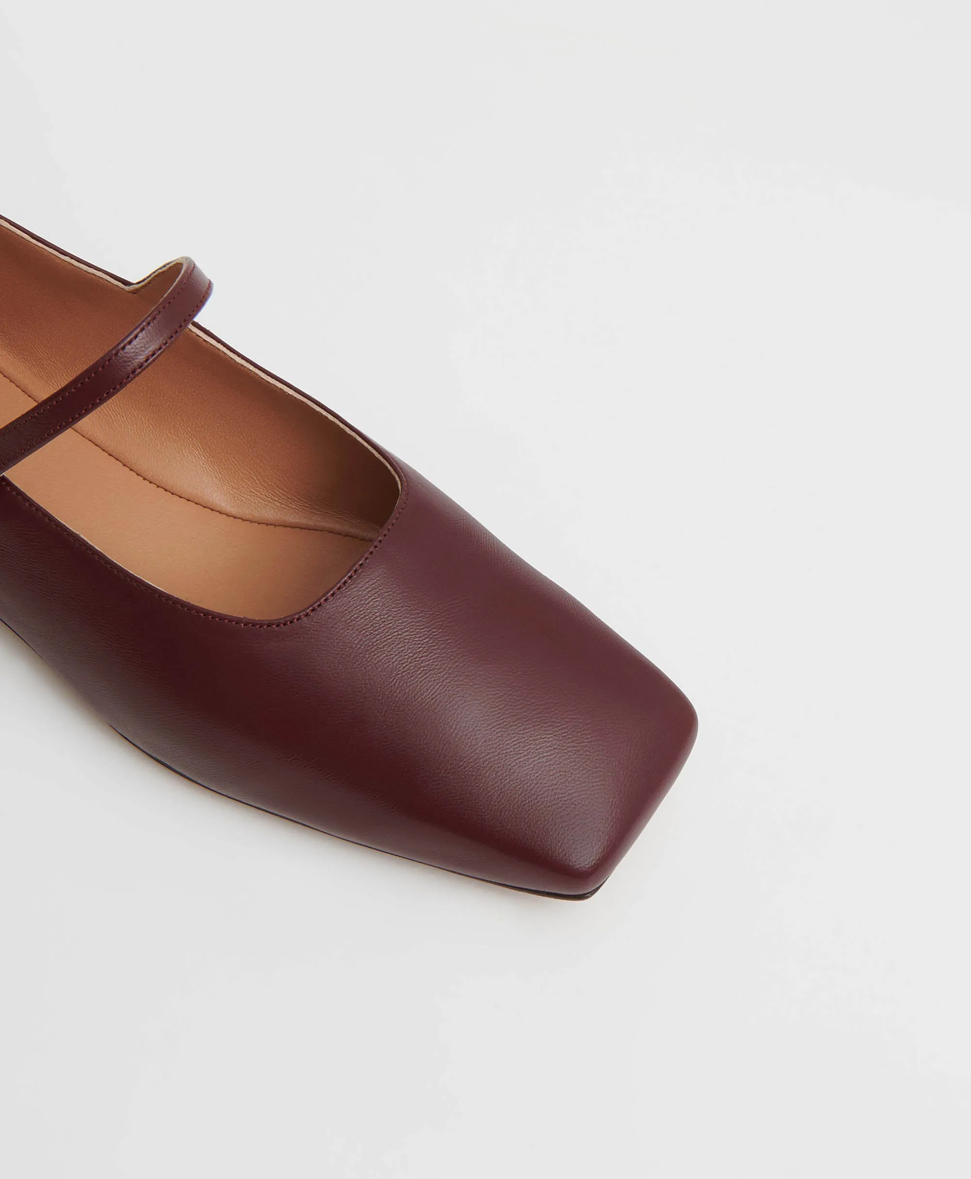 Square Toe Mary Jane - Pomegranate sold by Mansur Gavriel product image thumbnail 3
