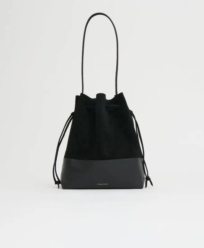 Drawstring Cabas - Black Suede/Black made by Mansur Gavriel