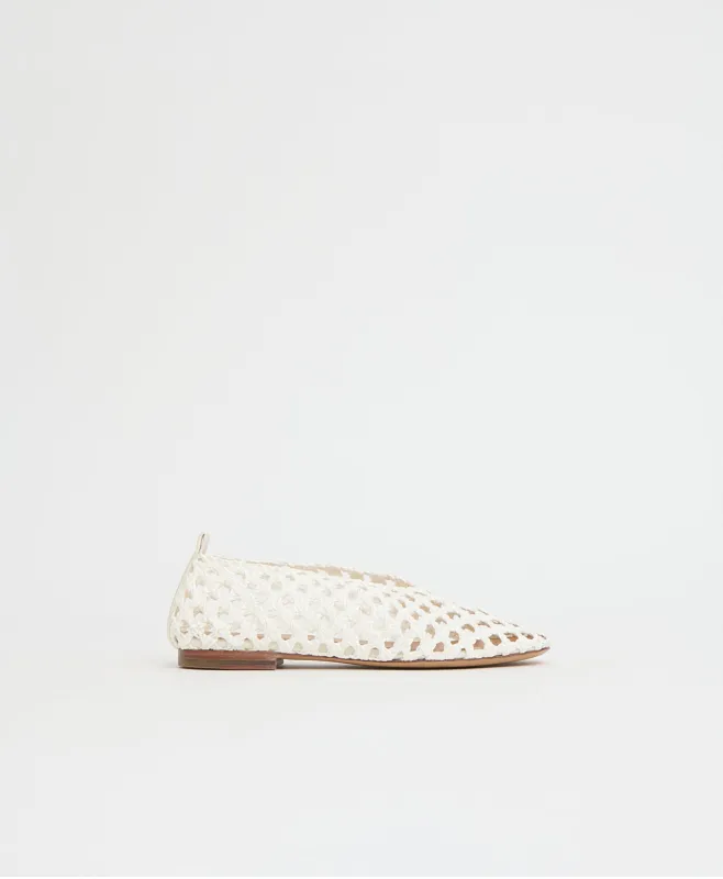 Woven Ballerina - White sold by Mansur Gavriel