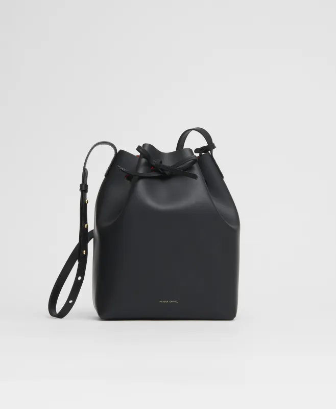 Bucket Bag - Black/Flamma sold by Mansur Gavriel