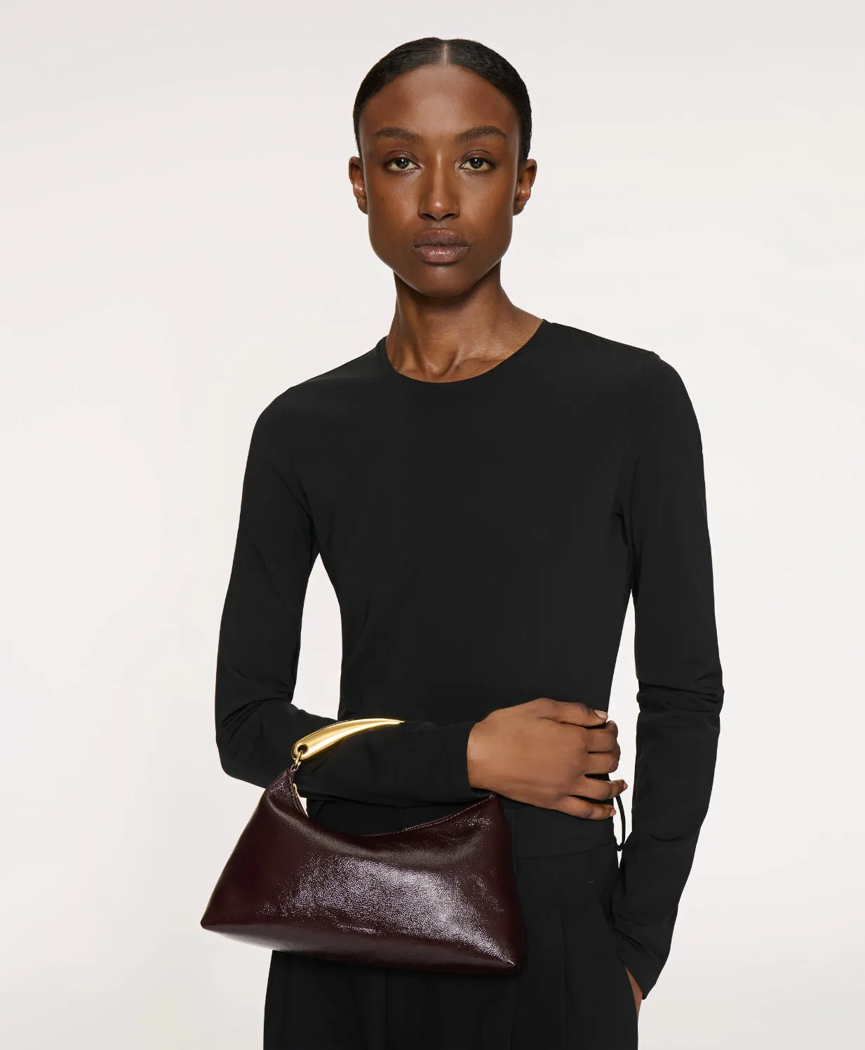 Metal Handle Rhea - Aubergine sold by Mansur Gavriel product image thumbnail 2