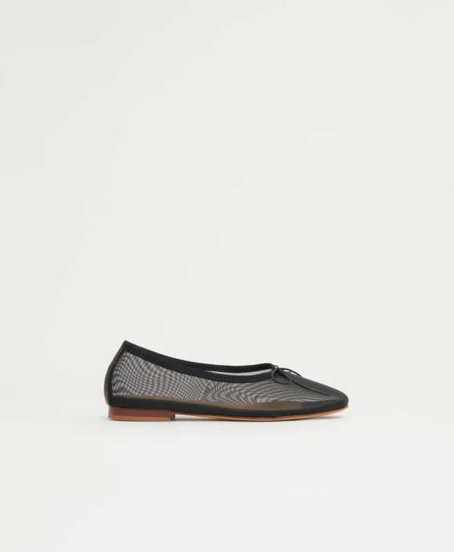 Mesh Dream Ballerina - Black made by Mansur Gavriel