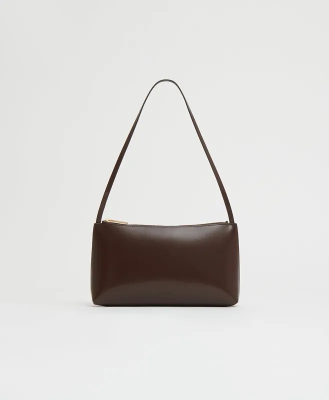 Gaia Shoulder Bag - Chocolate/Warm Grey made by Mansur Gavriel